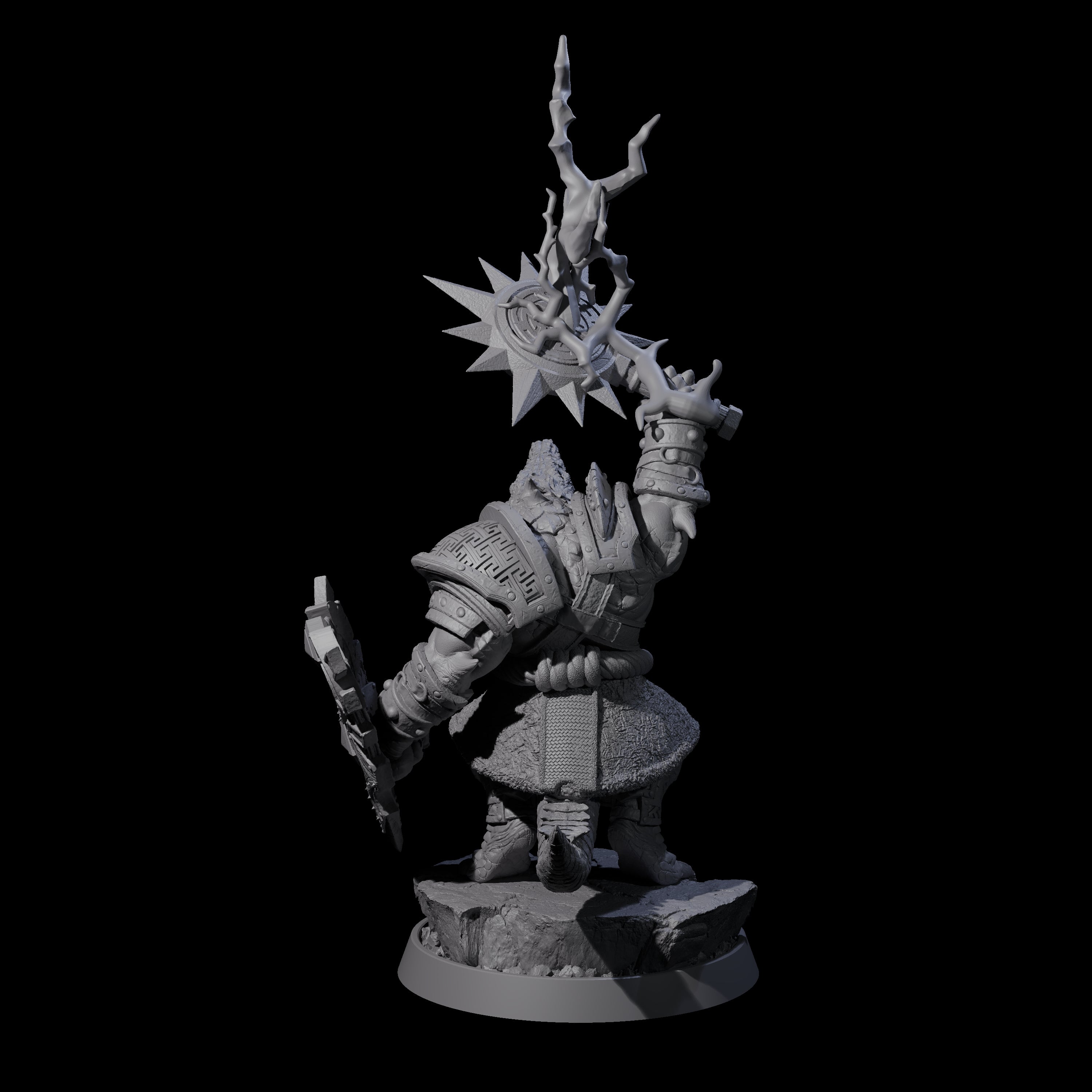 Aggressive Crocodilian Lizardfolk B Miniature for Dungeons and Dragons, Pathfinder or other TTRPGs