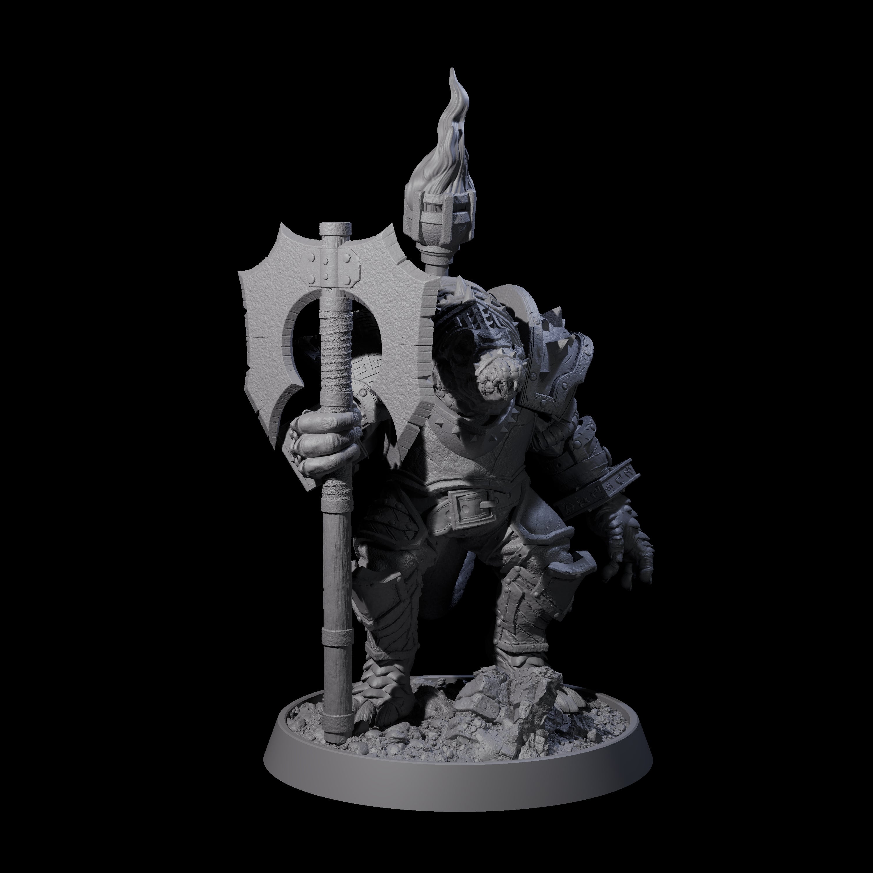 Aggressive Crocodilian Lizardfolk D Miniature for Dungeons and Dragons, Pathfinder or other TTRPGs