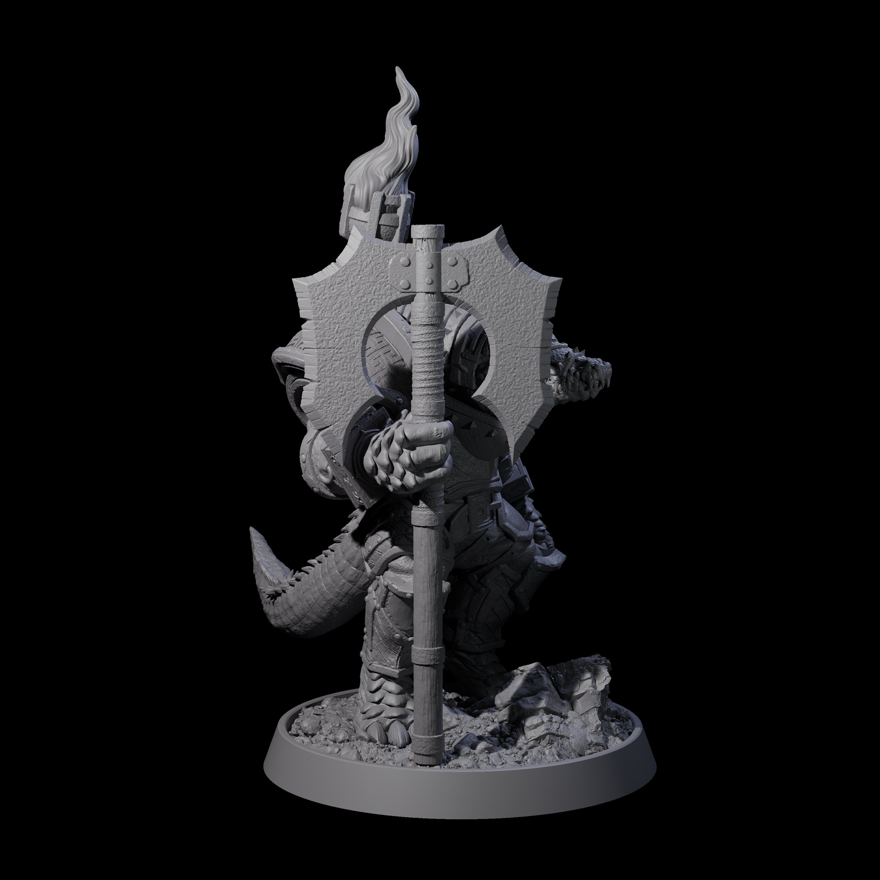 Aggressive Crocodilian Lizardfolk D Miniature for Dungeons and Dragons, Pathfinder or other TTRPGs