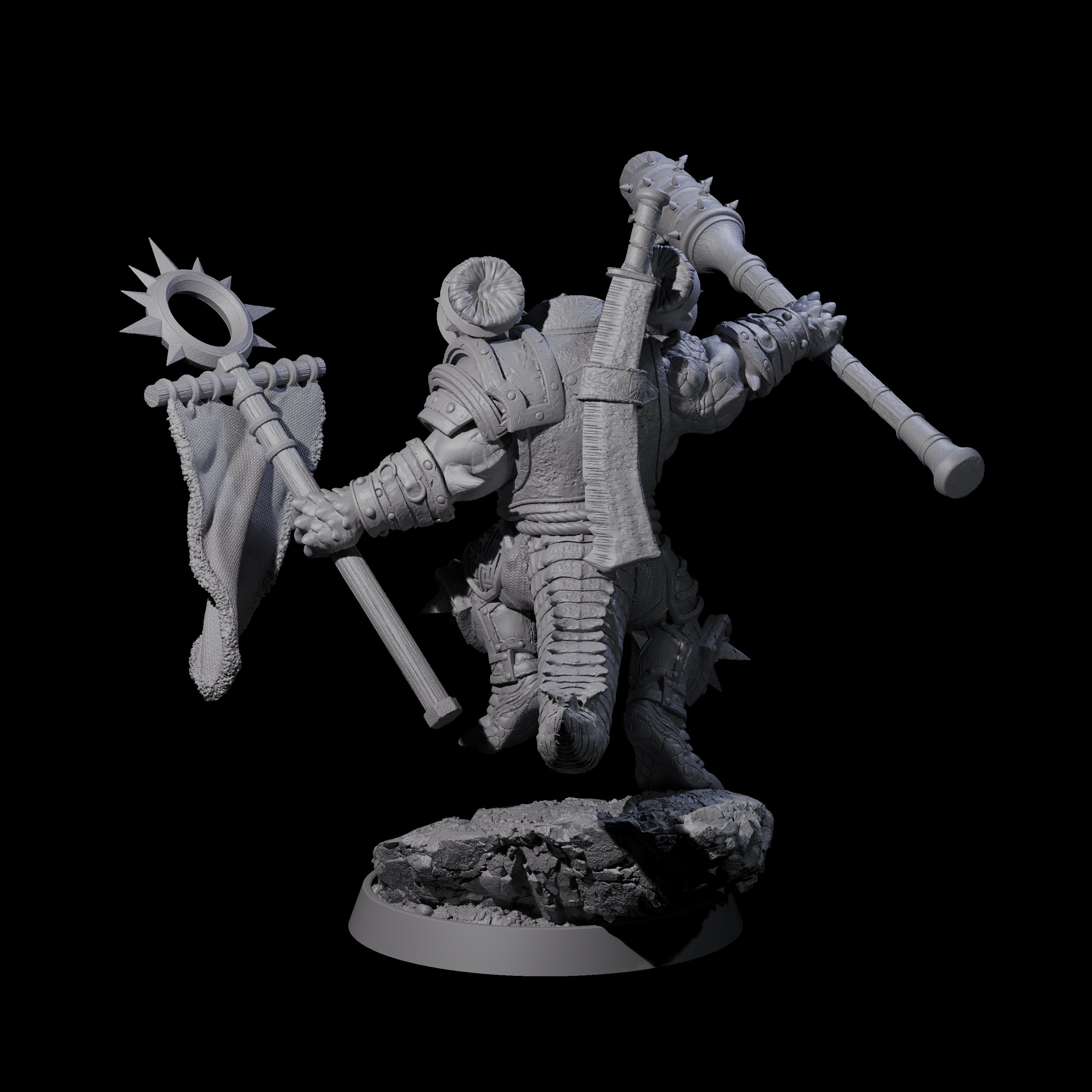 Aggressive Crocodilian Lizardfolk E Miniature for Dungeons and Dragons, Pathfinder or other TTRPGs