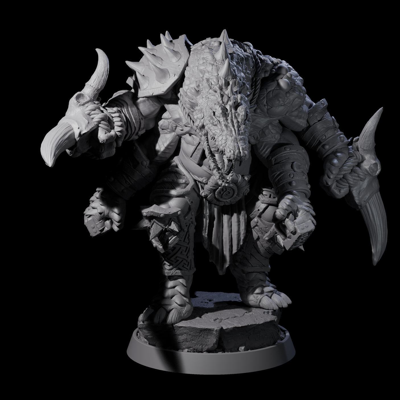 Aggressive Crocodilian Lizardfolk F Miniature for Dungeons and Dragons, Pathfinder or other TTRPGs