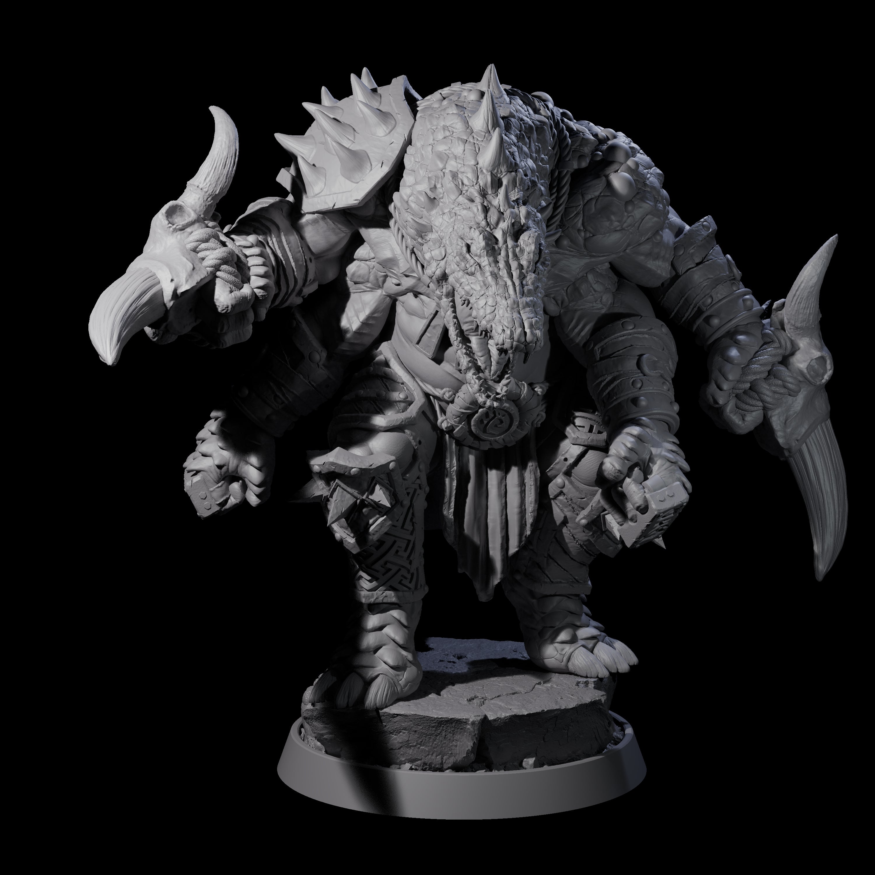 Aggressive Crocodilian Lizardfolk F Miniature for Dungeons and Dragons, Pathfinder or other TTRPGs