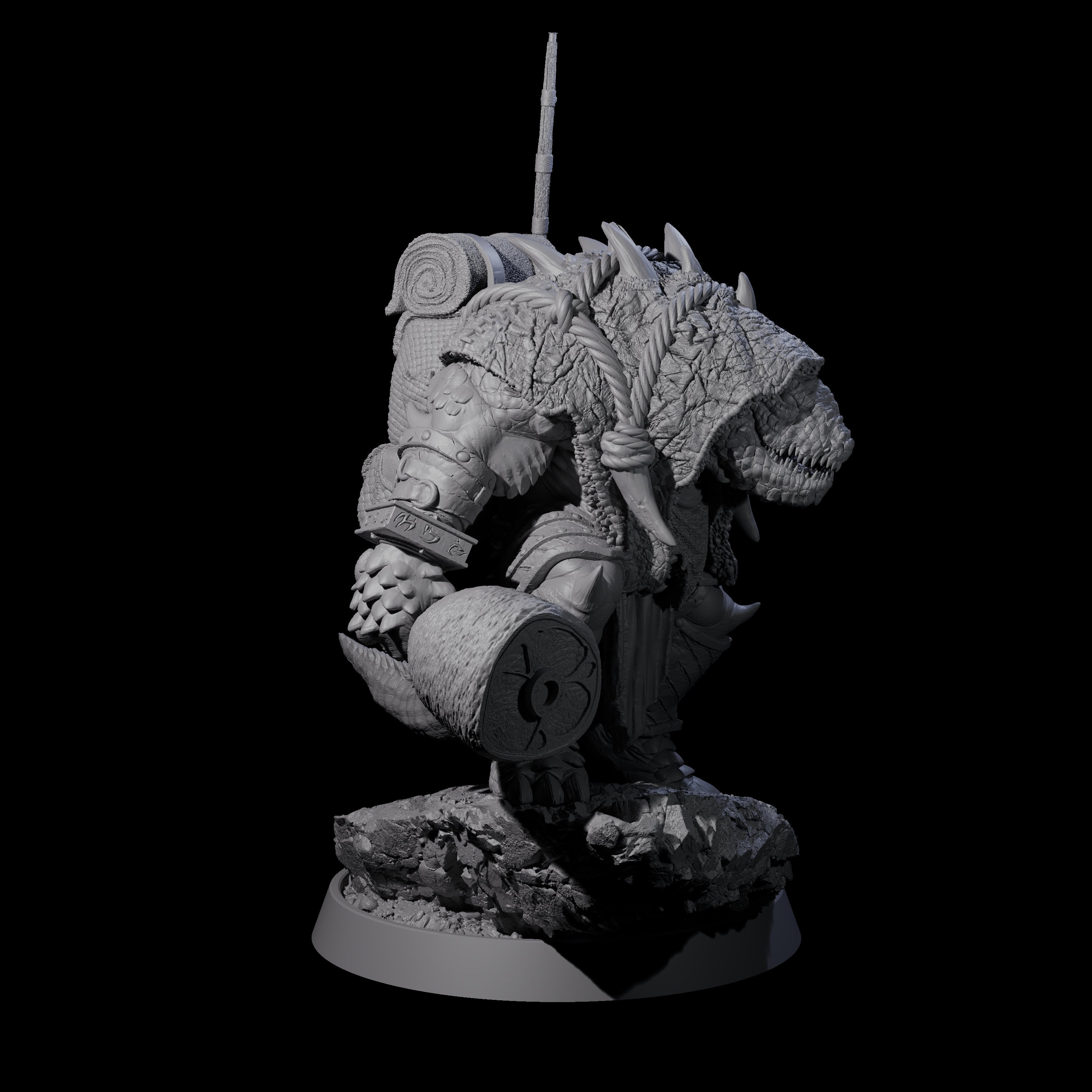 Aggressive Crocodilian Lizardfolk G Miniature for Dungeons and Dragons, Pathfinder or other TTRPGs