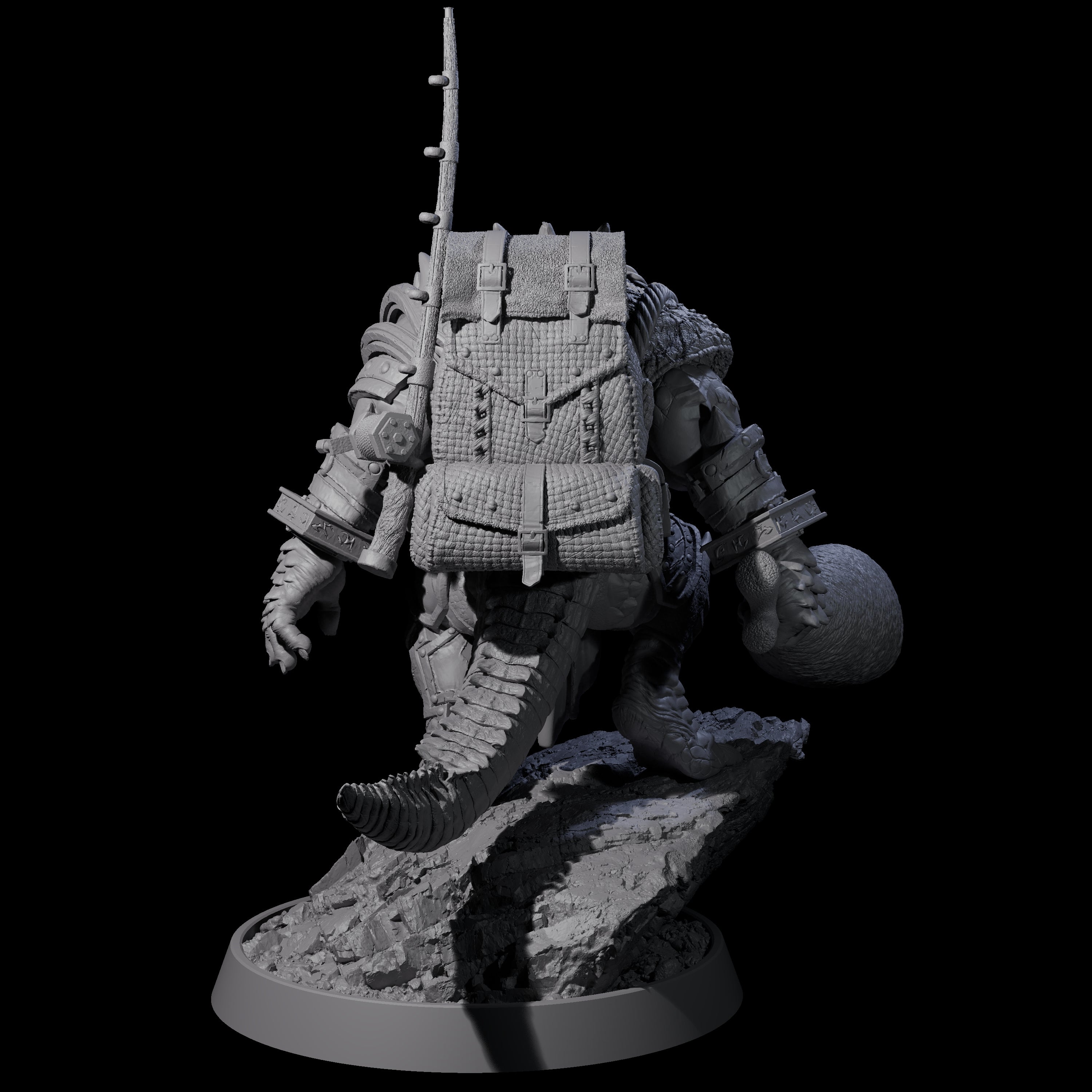 Aggressive Crocodilian Lizardfolk G Miniature for Dungeons and Dragons, Pathfinder or other TTRPGs