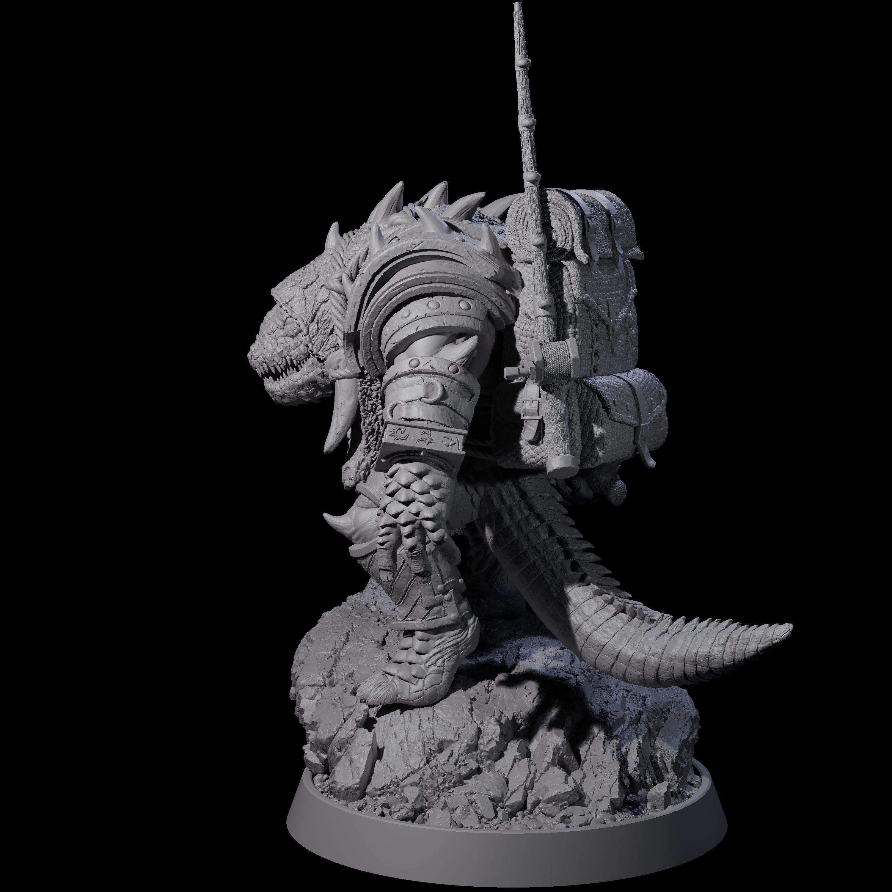 Aggressive Crocodilian Lizardfolk G Miniature for Dungeons and Dragons, Pathfinder or other TTRPGs