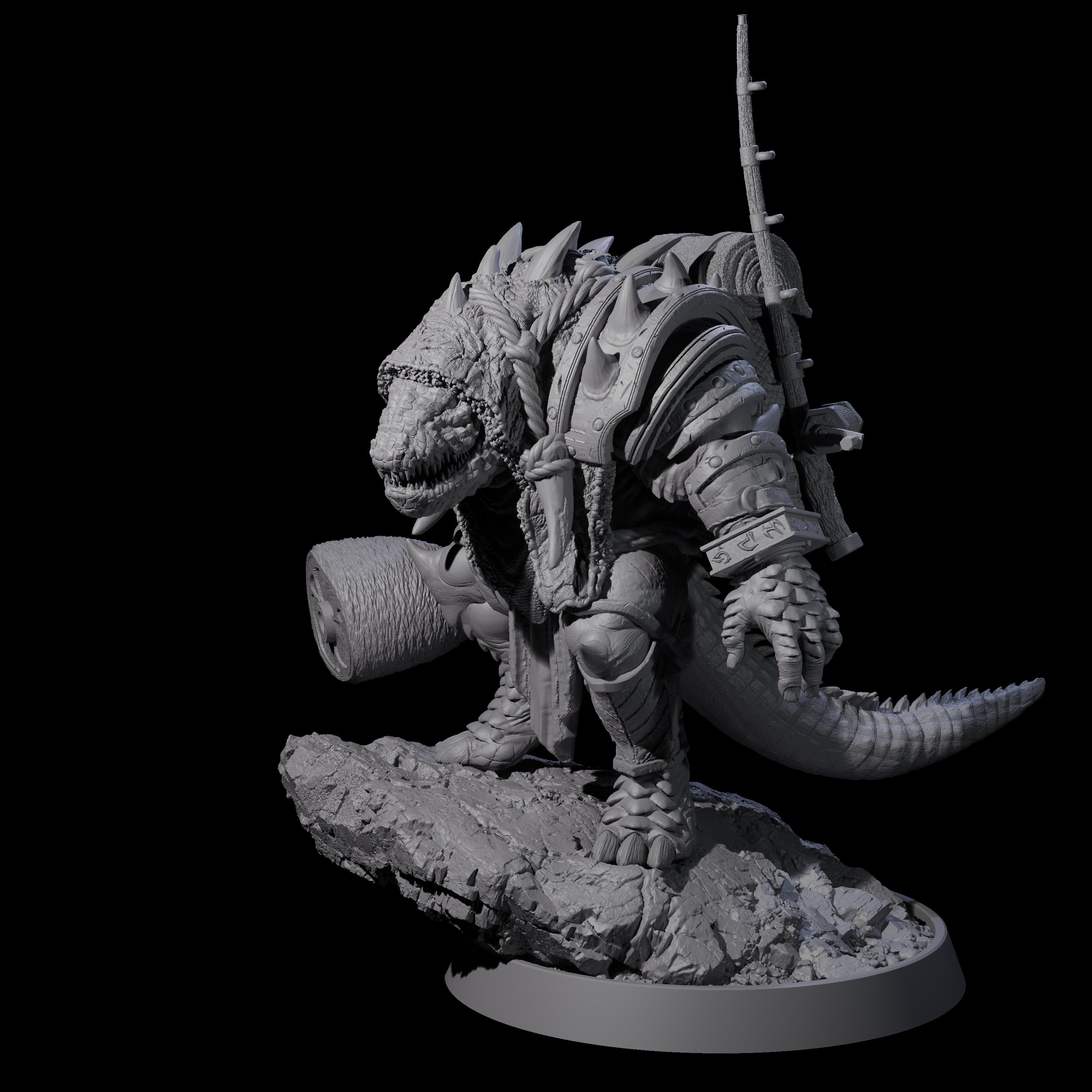 Aggressive Crocodilian Lizardfolk G Miniature for Dungeons and Dragons, Pathfinder or other TTRPGs