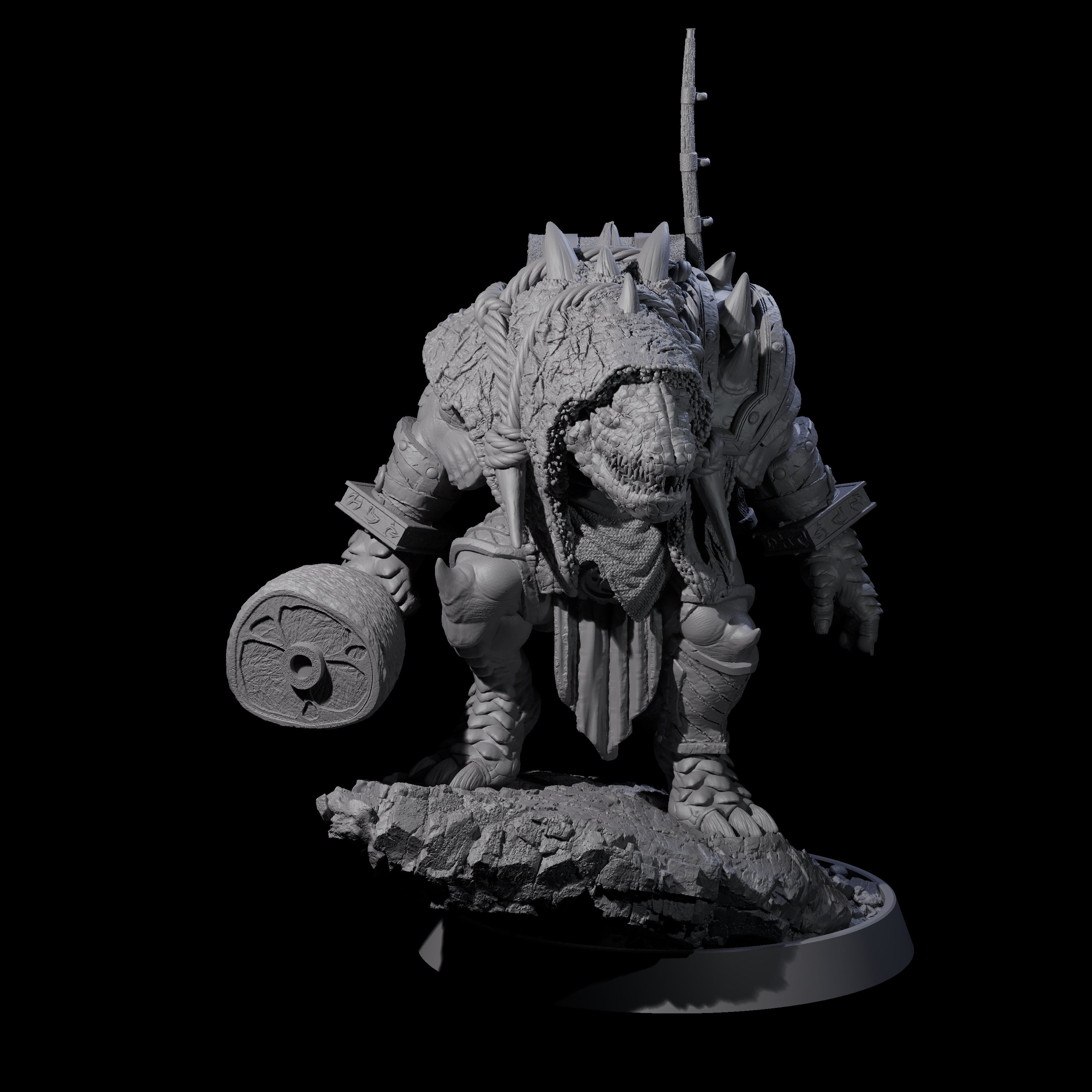 Aggressive Crocodilian Lizardfolk G Miniature for Dungeons and Dragons, Pathfinder or other TTRPGs