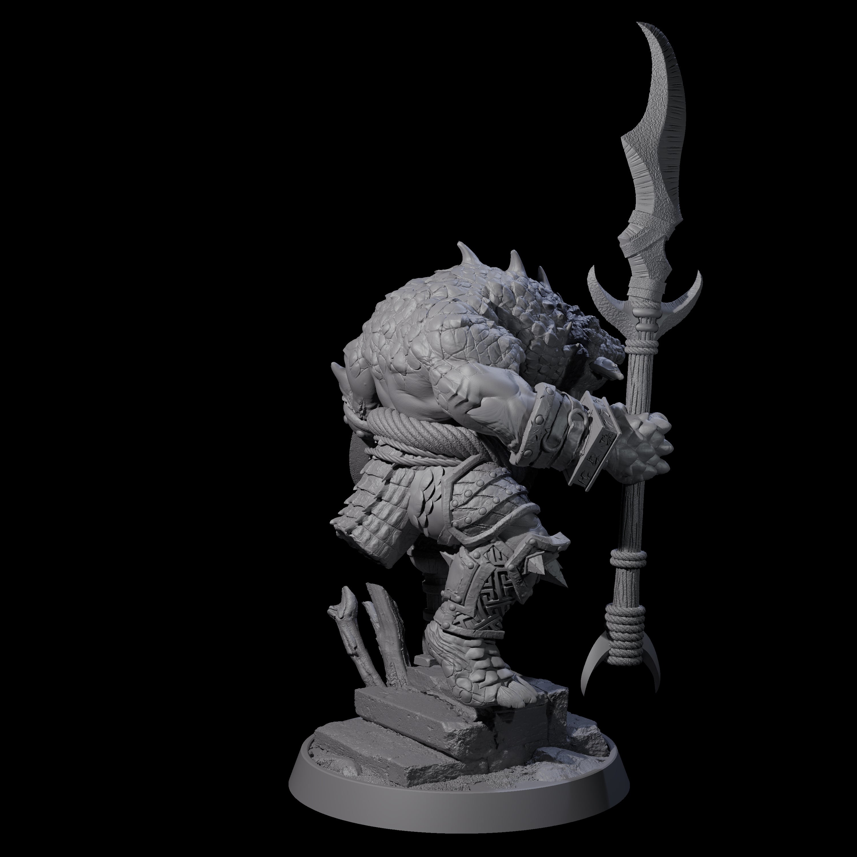 Aggressive Crocodilian Lizardfolk H Miniature for Dungeons and Dragons, Pathfinder or other TTRPGs