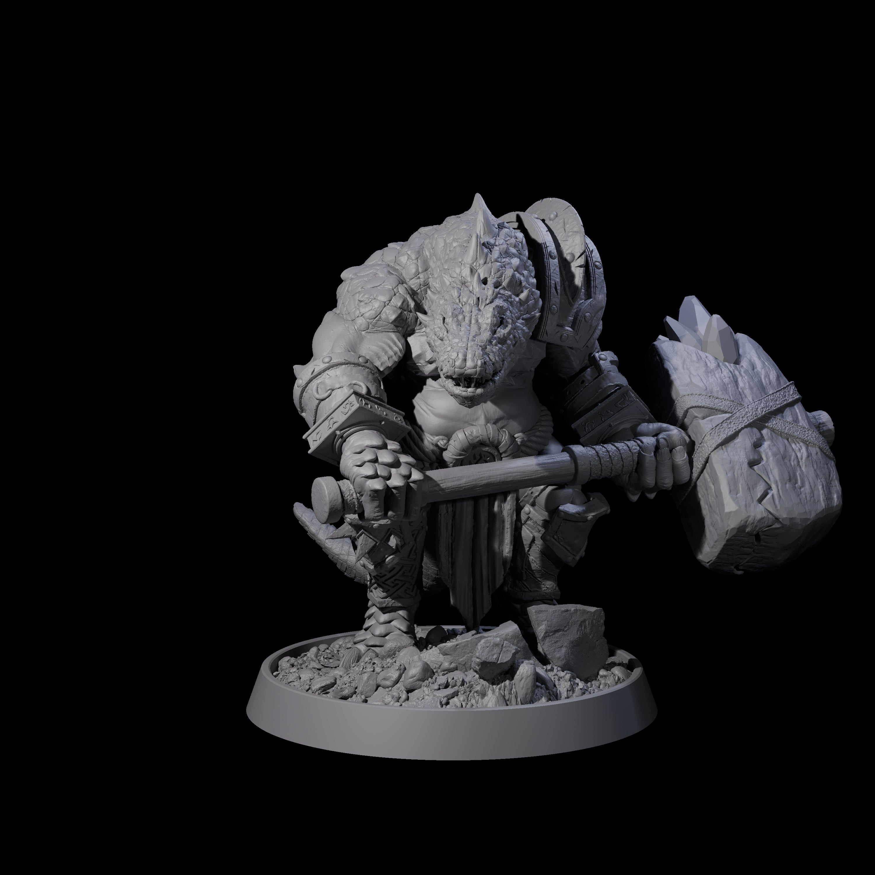 Aggressive Crocodilian Lizardfolk J Miniature for Dungeons and Dragons, Pathfinder or other TTRPGs