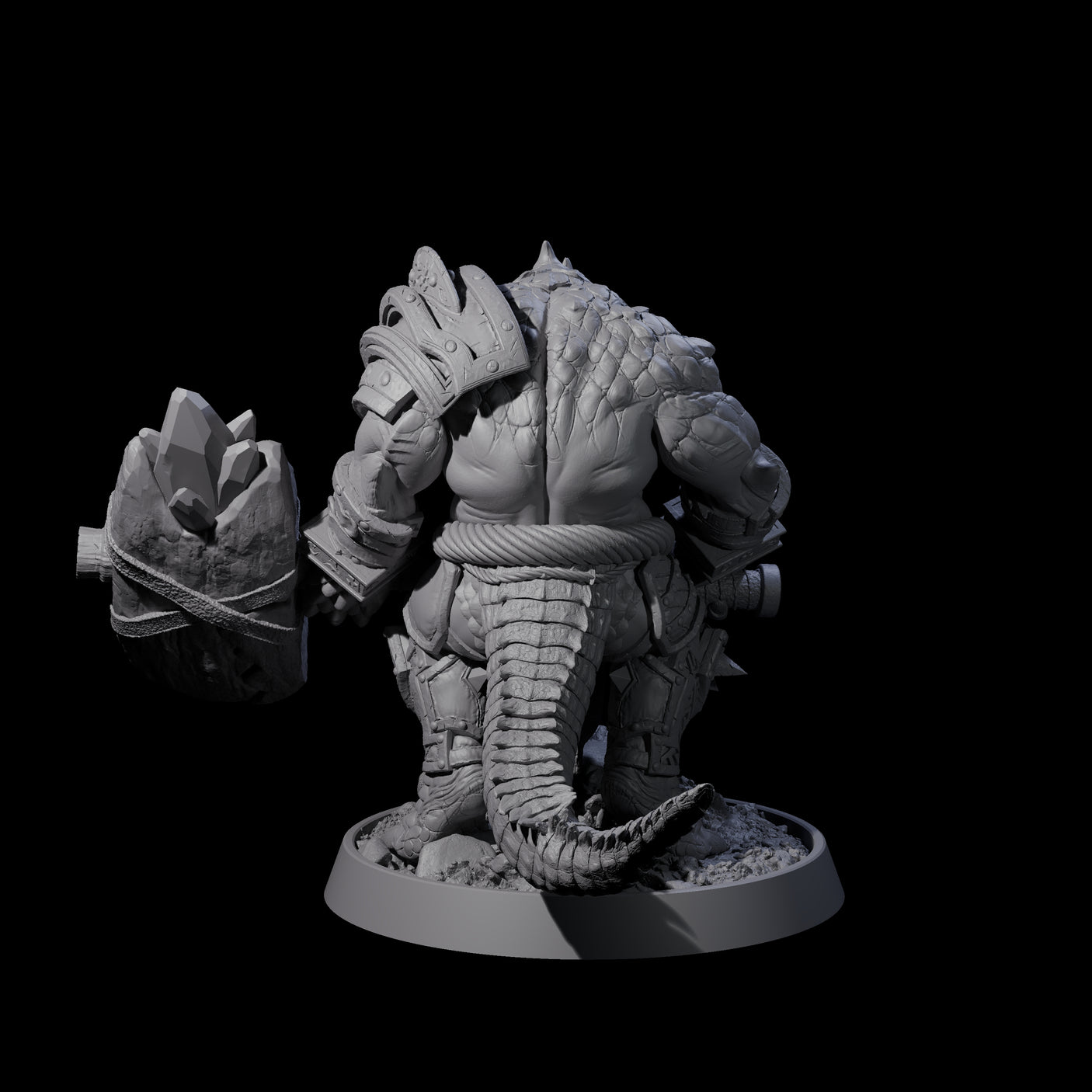 Aggressive Crocodilian Lizardfolk J Miniature for Dungeons and Dragons, Pathfinder or other TTRPGs