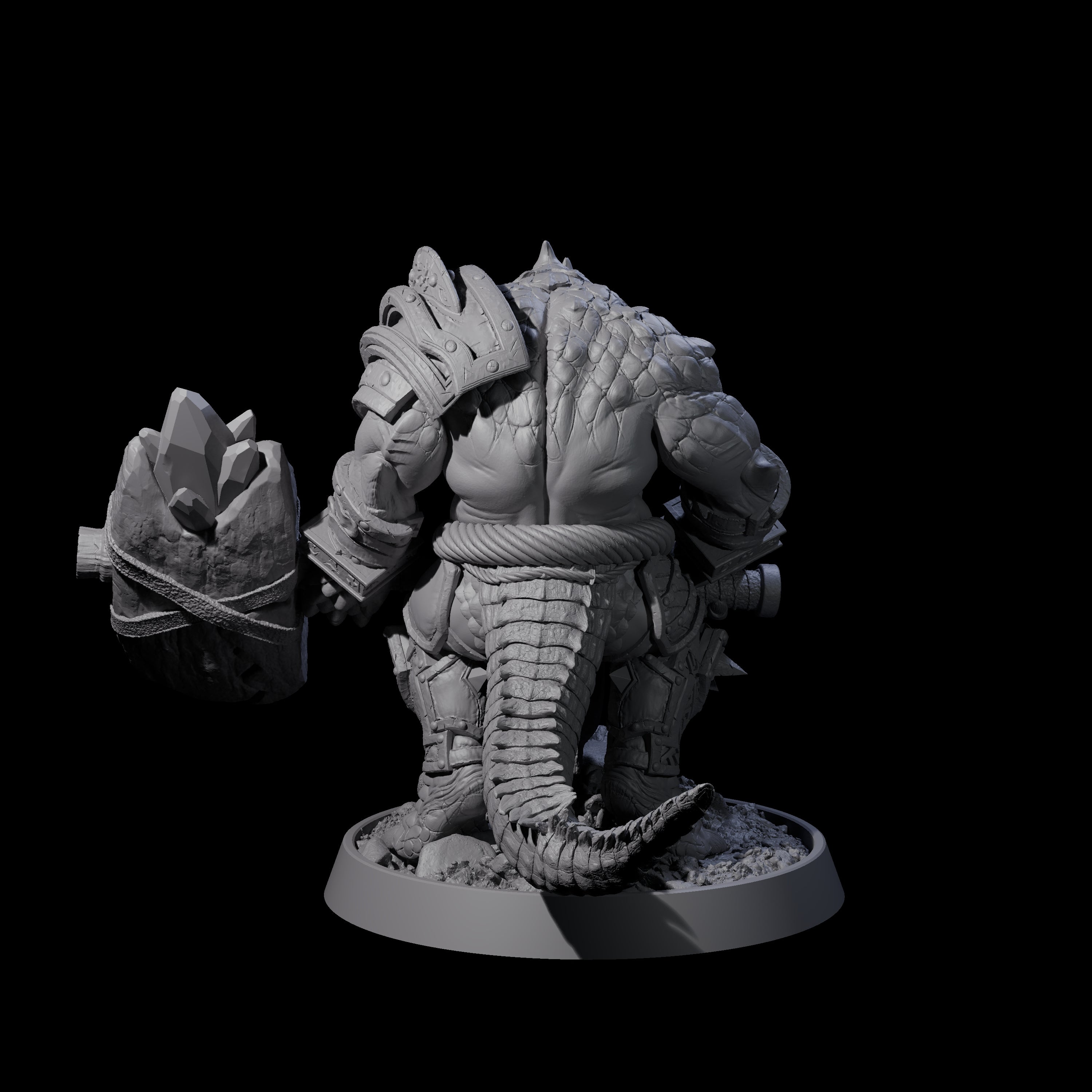 Aggressive Crocodilian Lizardfolk J Miniature for Dungeons and Dragons, Pathfinder or other TTRPGs