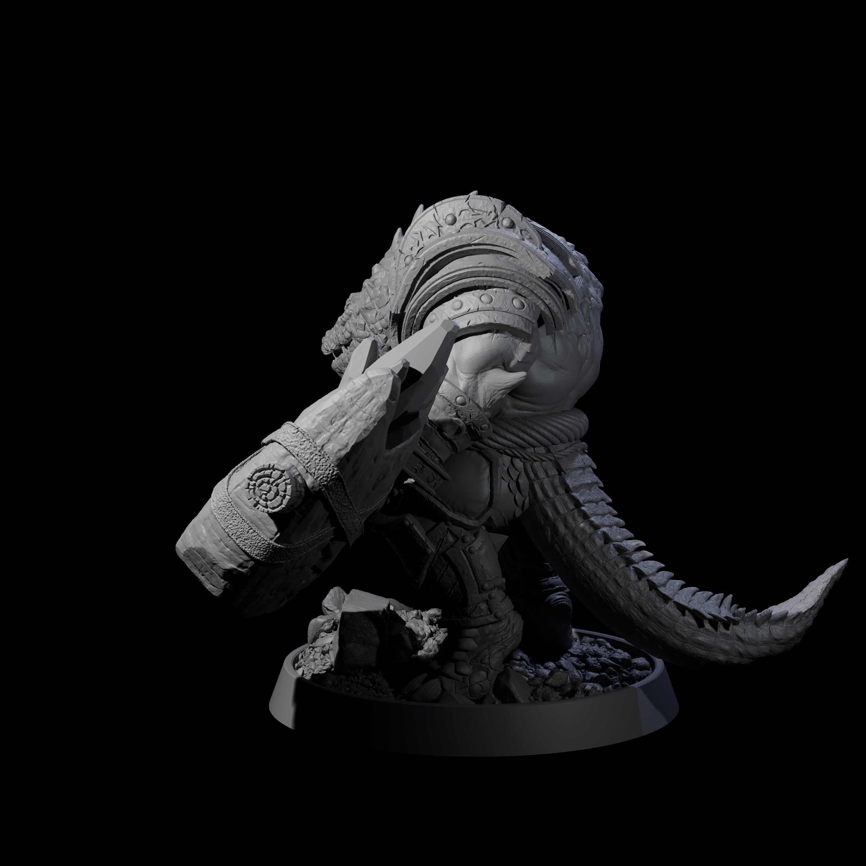 Aggressive Crocodilian Lizardfolk J Miniature for Dungeons and Dragons, Pathfinder or other TTRPGs