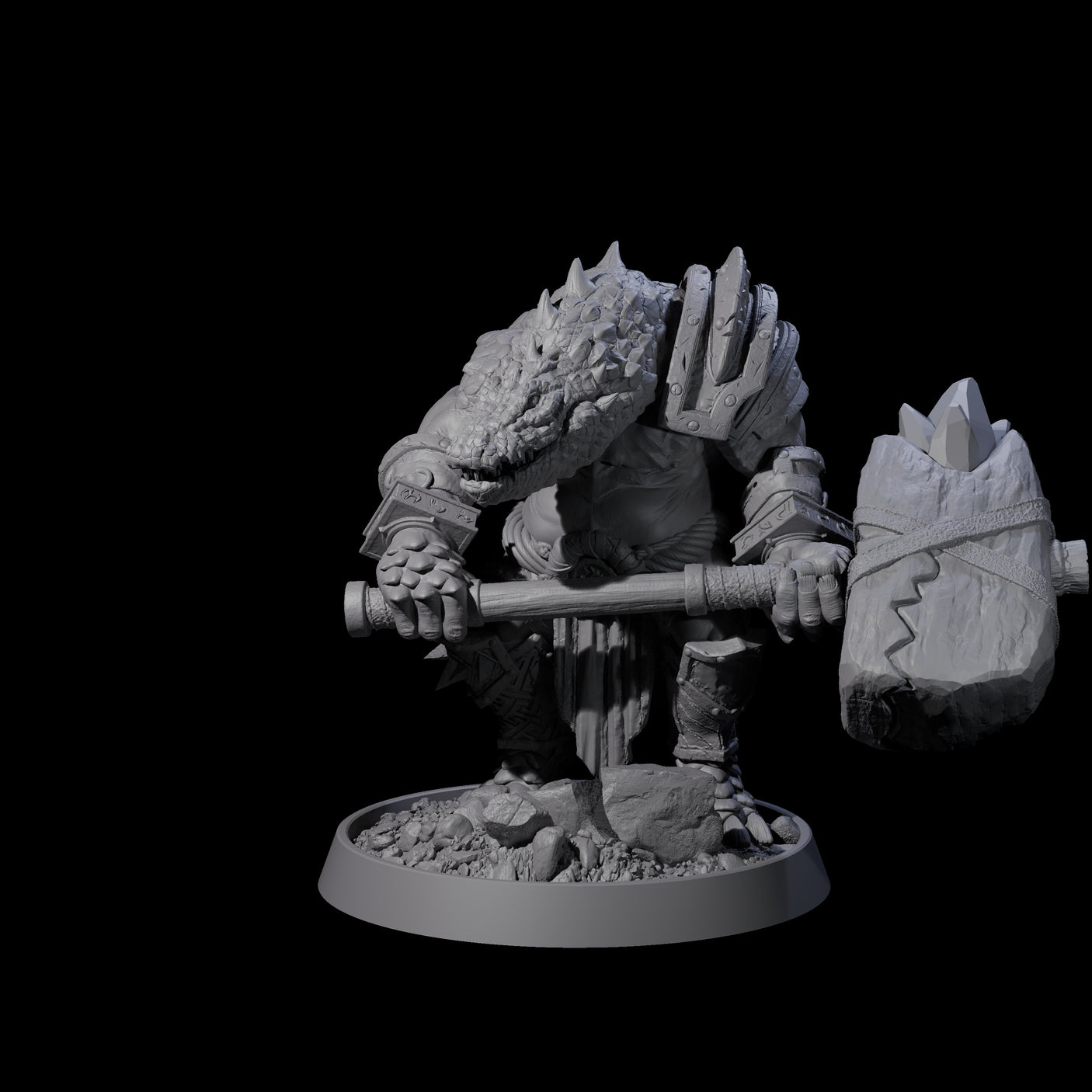 Aggressive Crocodilian Lizardfolk J Miniature for Dungeons and Dragons, Pathfinder or other TTRPGs