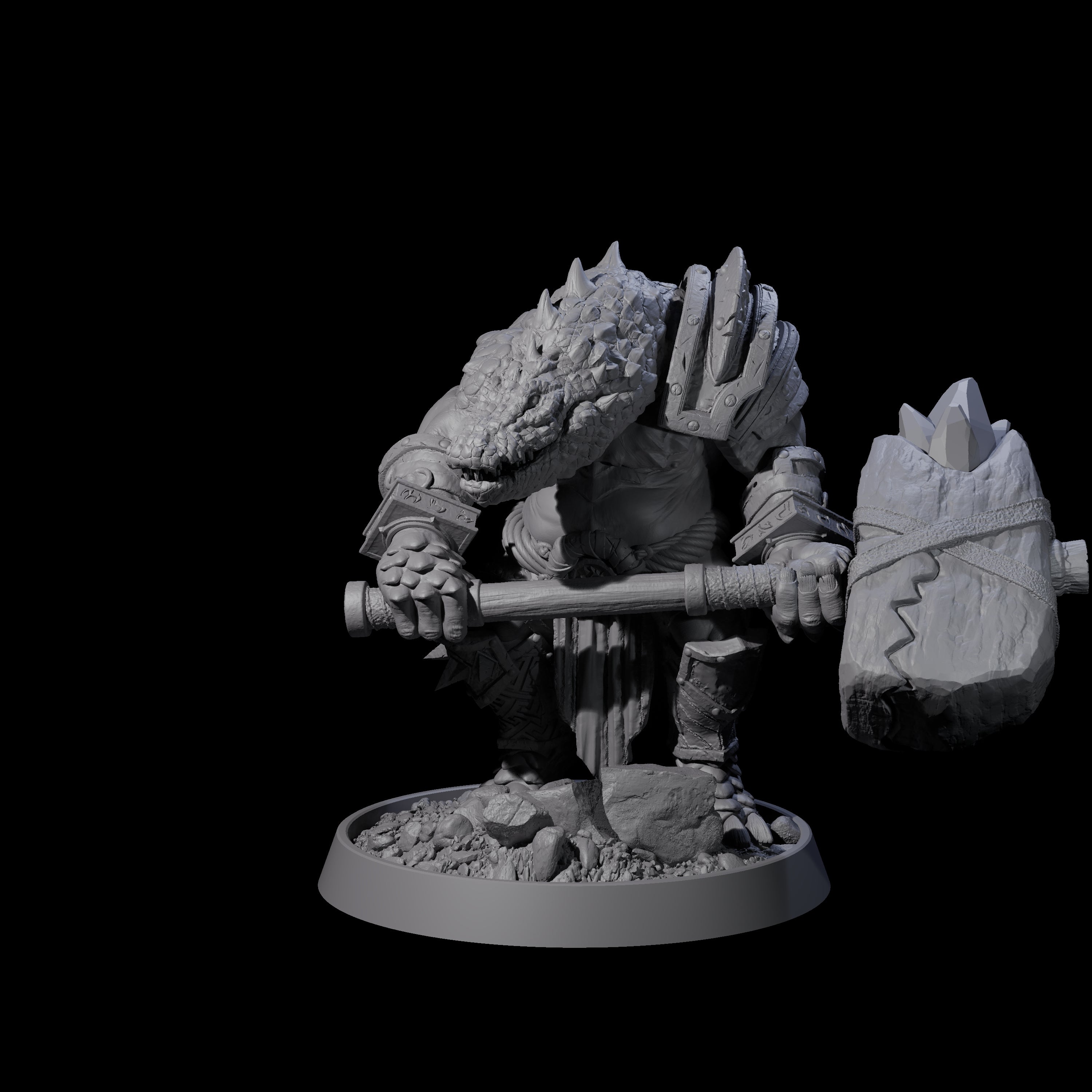 Aggressive Crocodilian Lizardfolk J Miniature for Dungeons and Dragons, Pathfinder or other TTRPGs