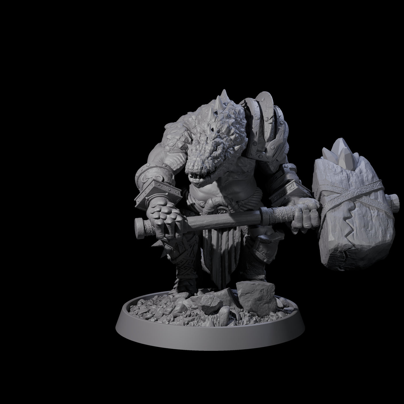 Aggressive Crocodilian Lizardfolk J Miniature for Dungeons and Dragons, Pathfinder or other TTRPGs