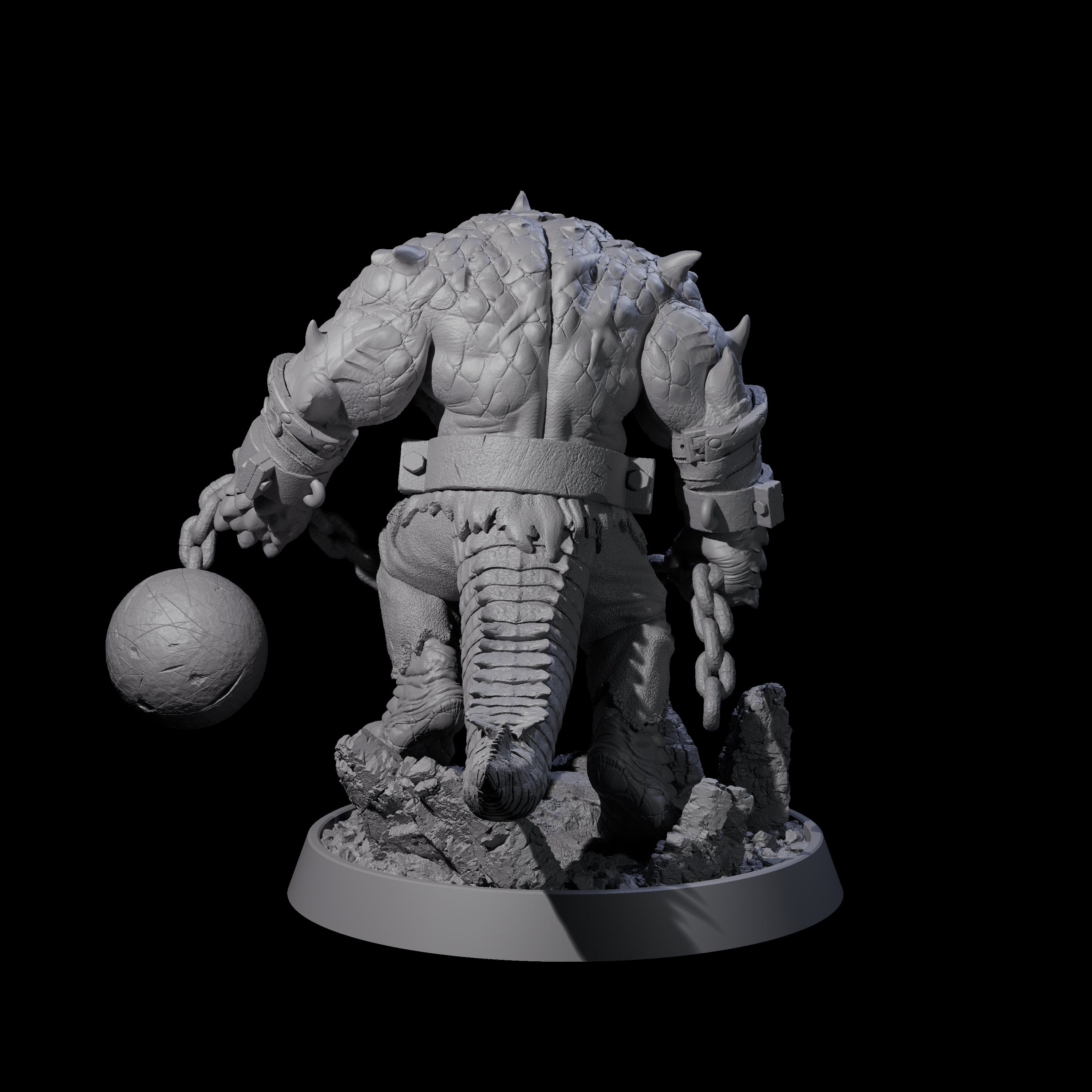 Aggressive Crocodilian Lizardfolk K Miniature for Dungeons and Dragons, Pathfinder or other TTRPGs