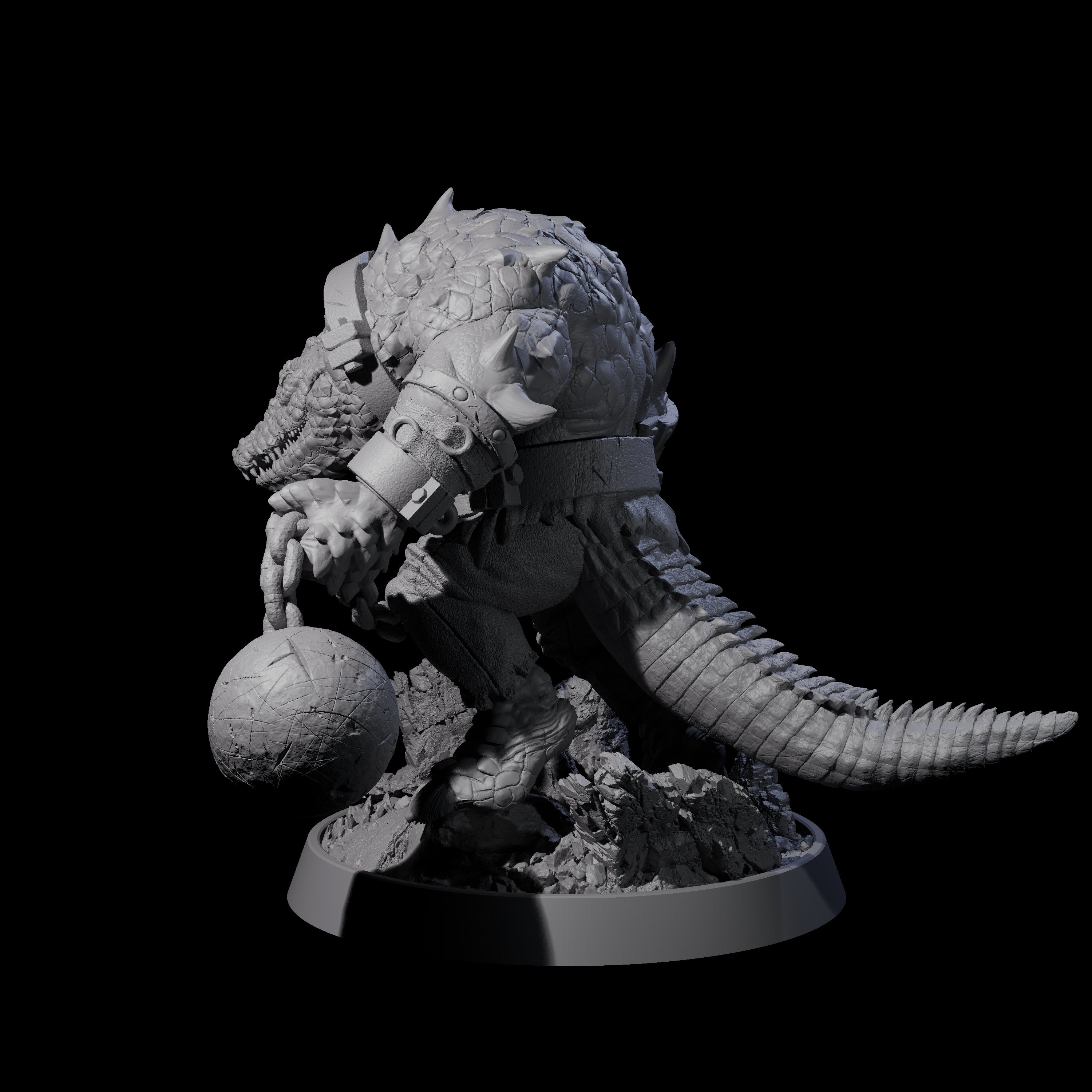 Aggressive Crocodilian Lizardfolk K Miniature for Dungeons and Dragons, Pathfinder or other TTRPGs
