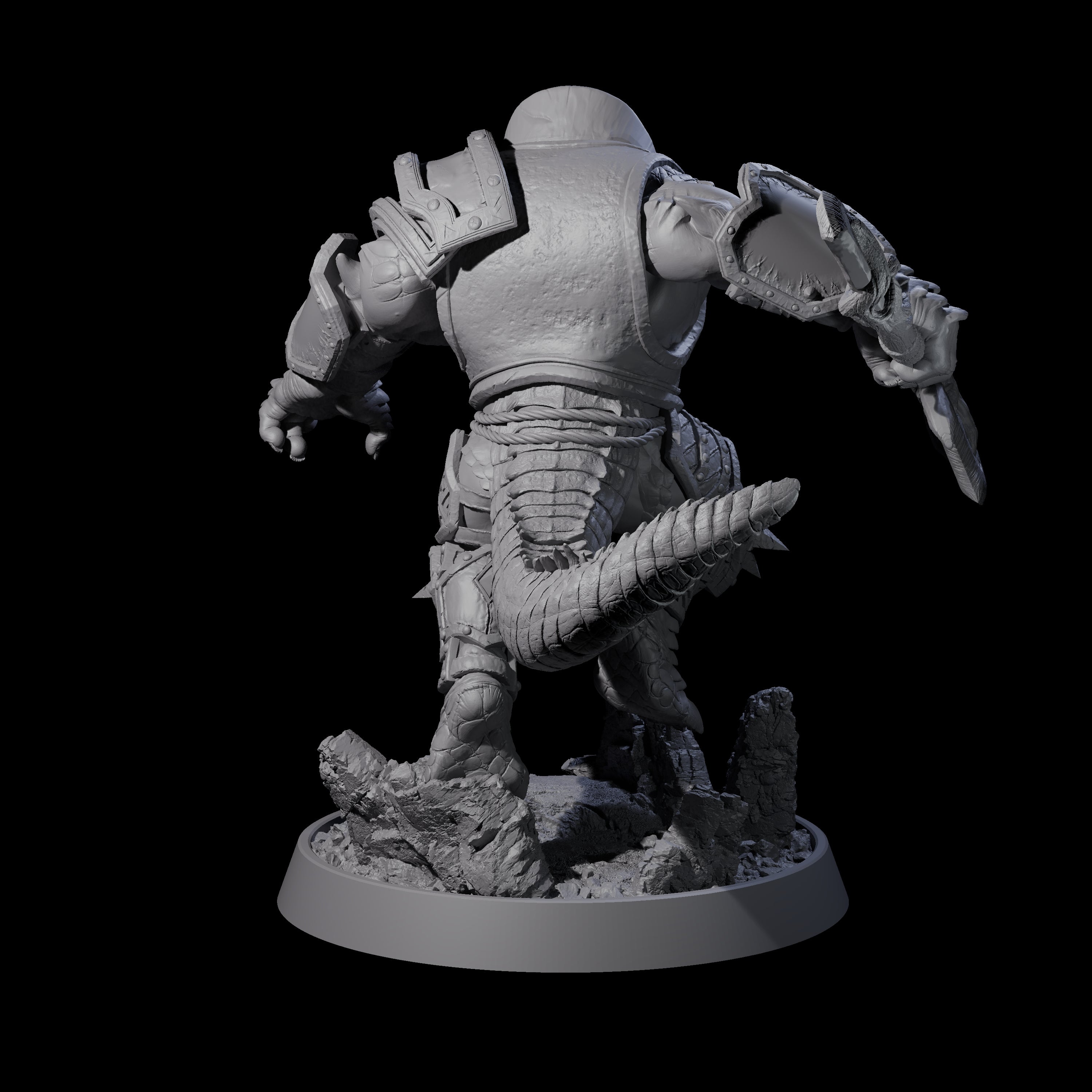 Aggressive Crocodilian Lizardfolk L Miniature for Dungeons and Dragons, Pathfinder or other TTRPGs