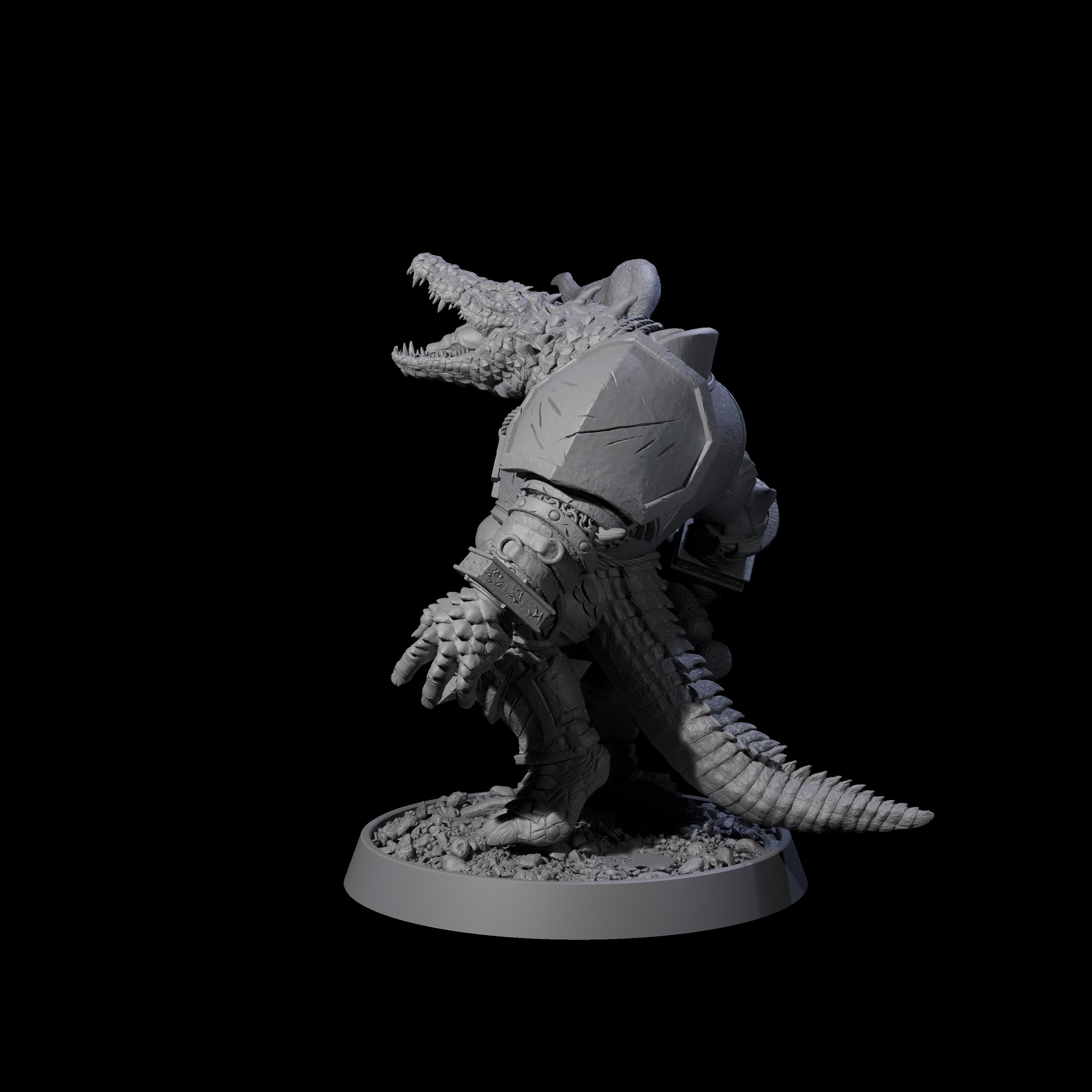 Aggressive Crocodilian Lizardfolk M Miniature for Dungeons and Dragons, Pathfinder or other TTRPGs