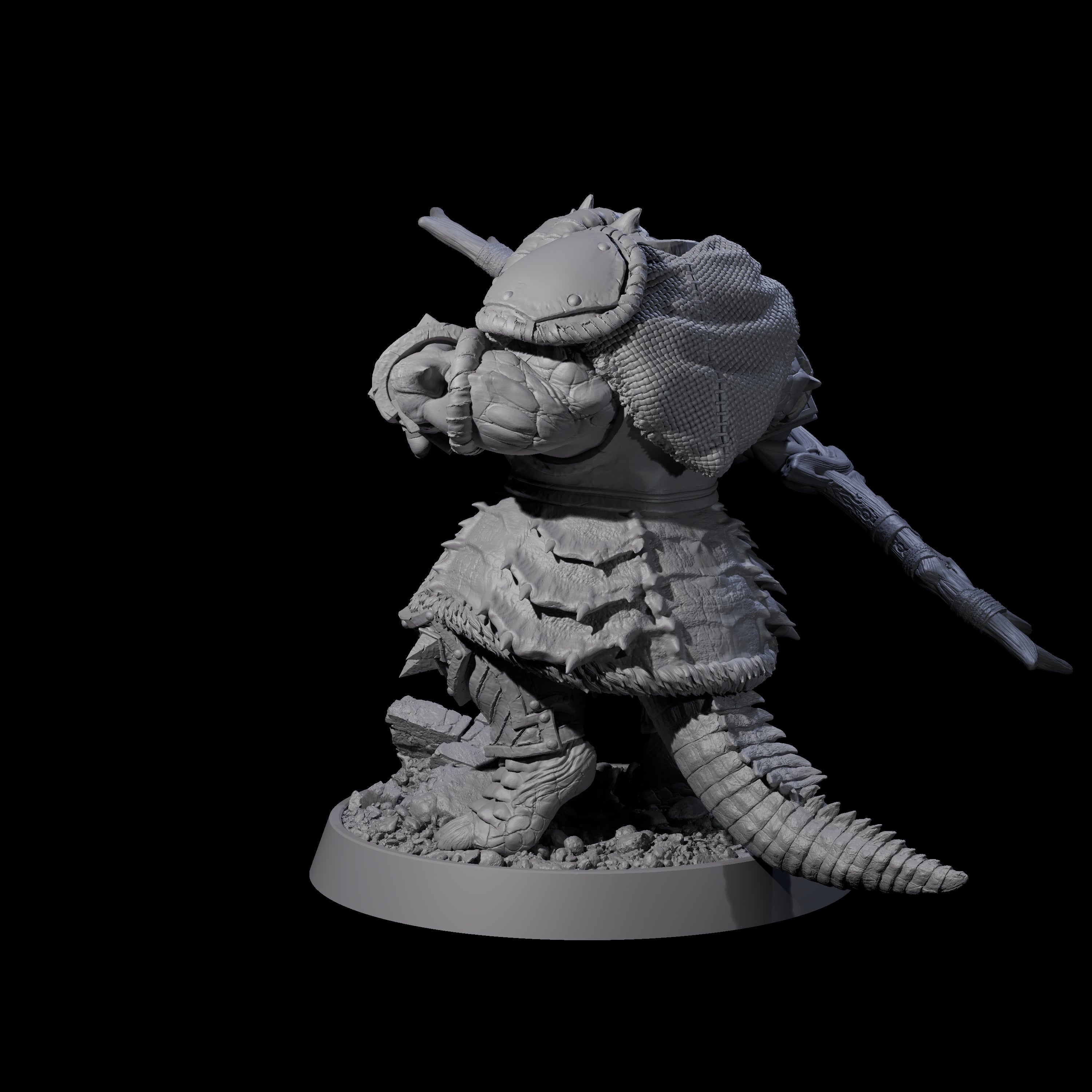 Aggressive Crocodilian Lizardfolk N Miniature for Dungeons and Dragons, Pathfinder or other TTRPGs