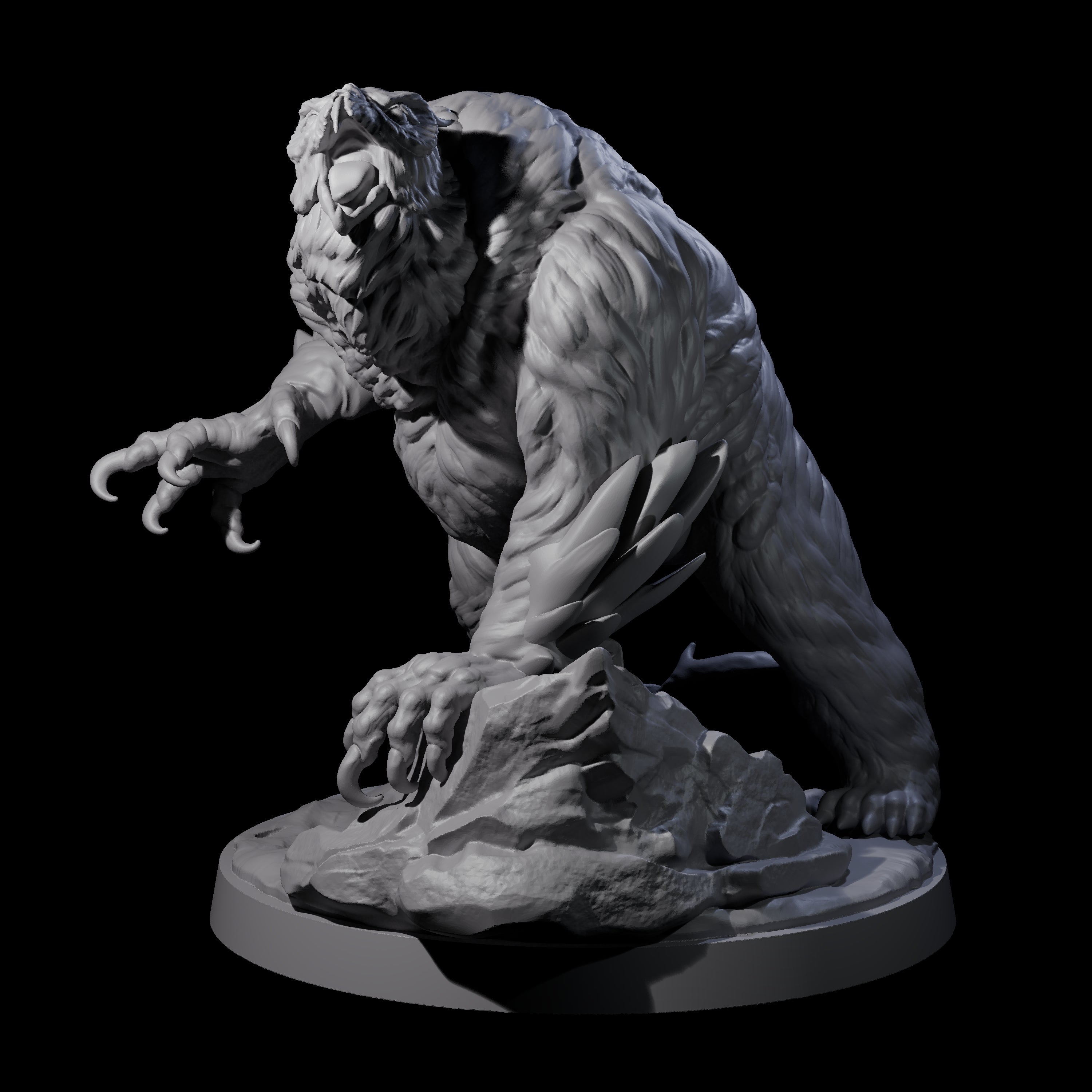 Aggressive Screaching Owlbear Miniature for Dungeons and Dragons, Pathfinder or other TTRPGs