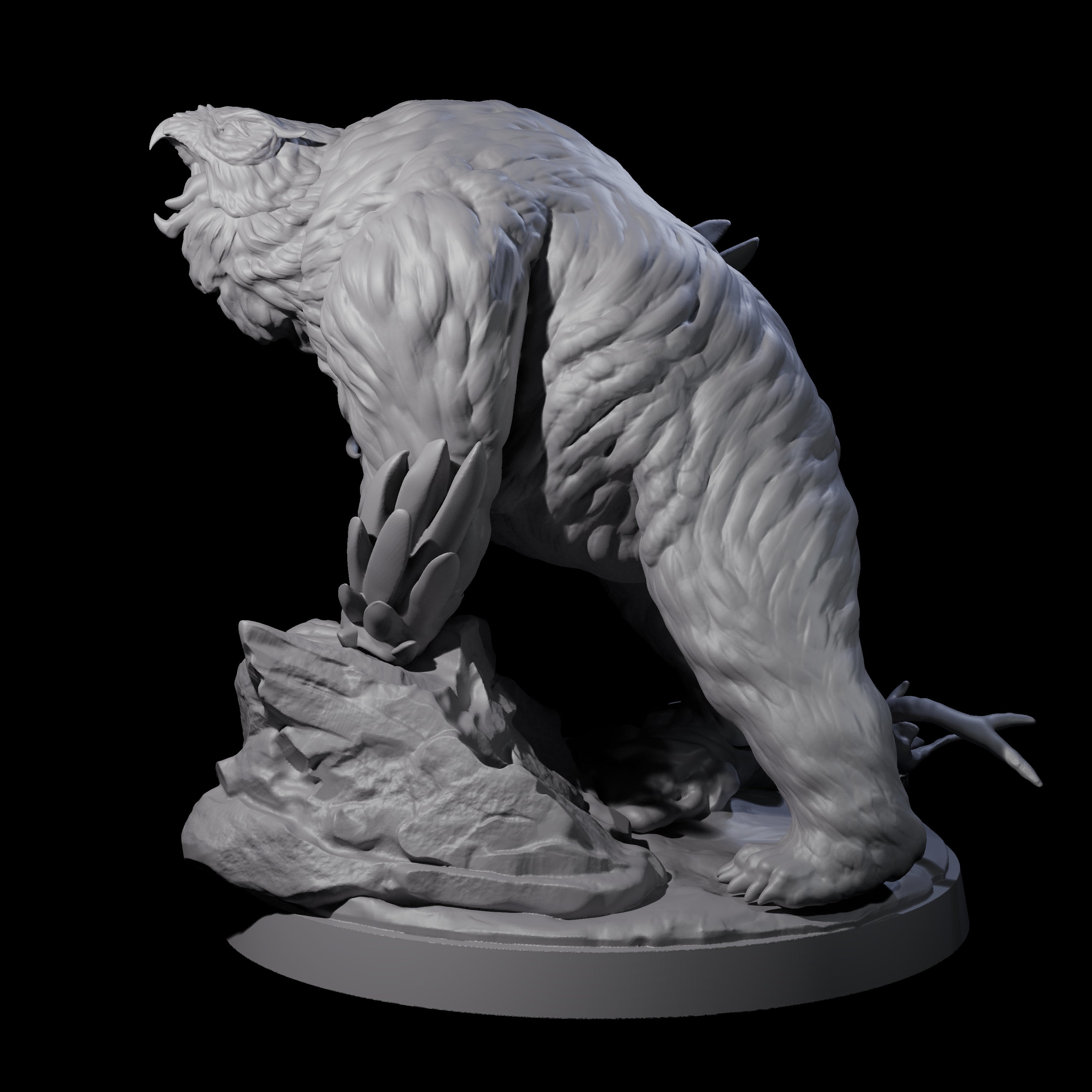 Aggressive Screaching Owlbear Miniature for Dungeons and Dragons, Pathfinder or other TTRPGs