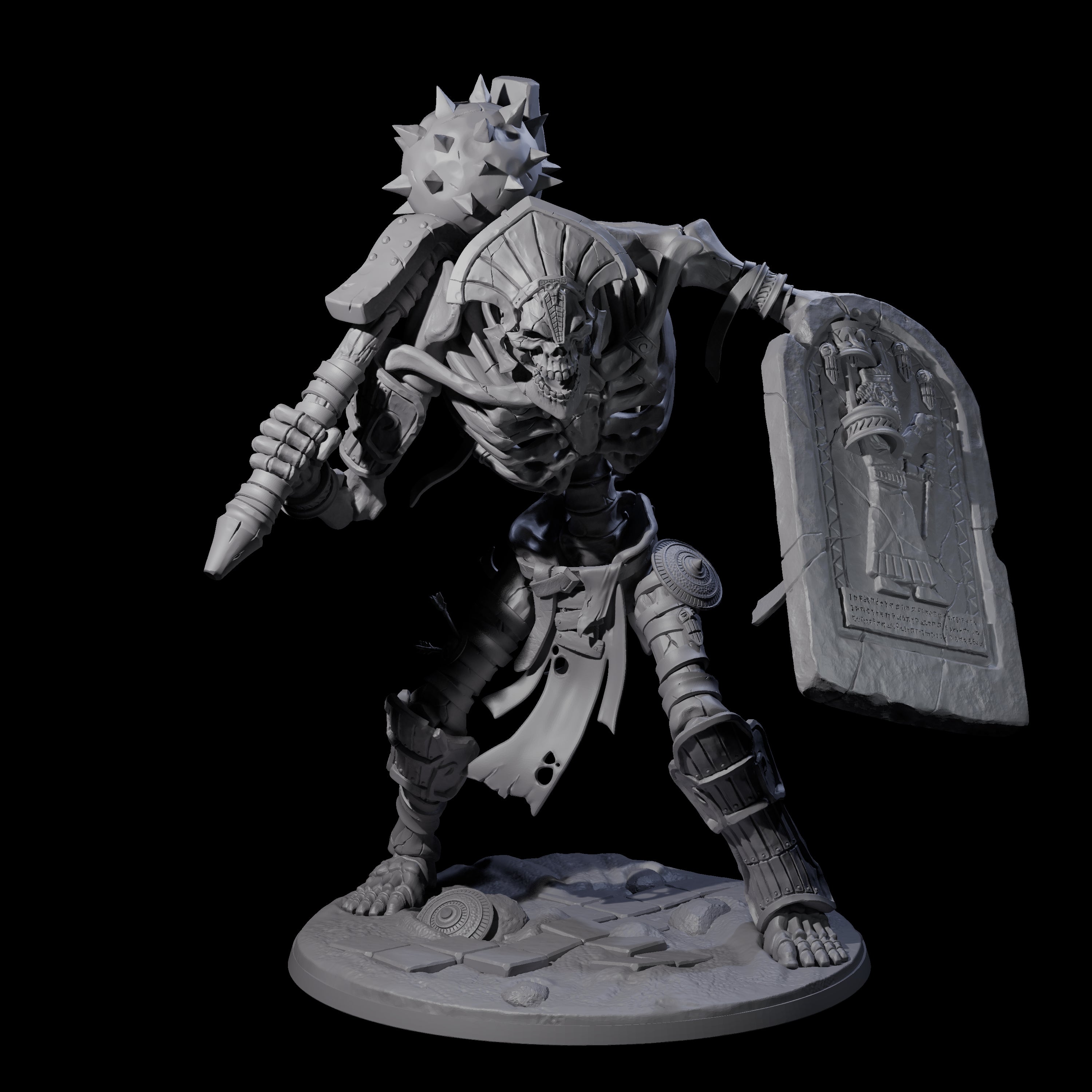 Aggressive Undead Tomb Guardian Miniature for Dungeons and Dragons, Pathfinder or other TTRPGs
