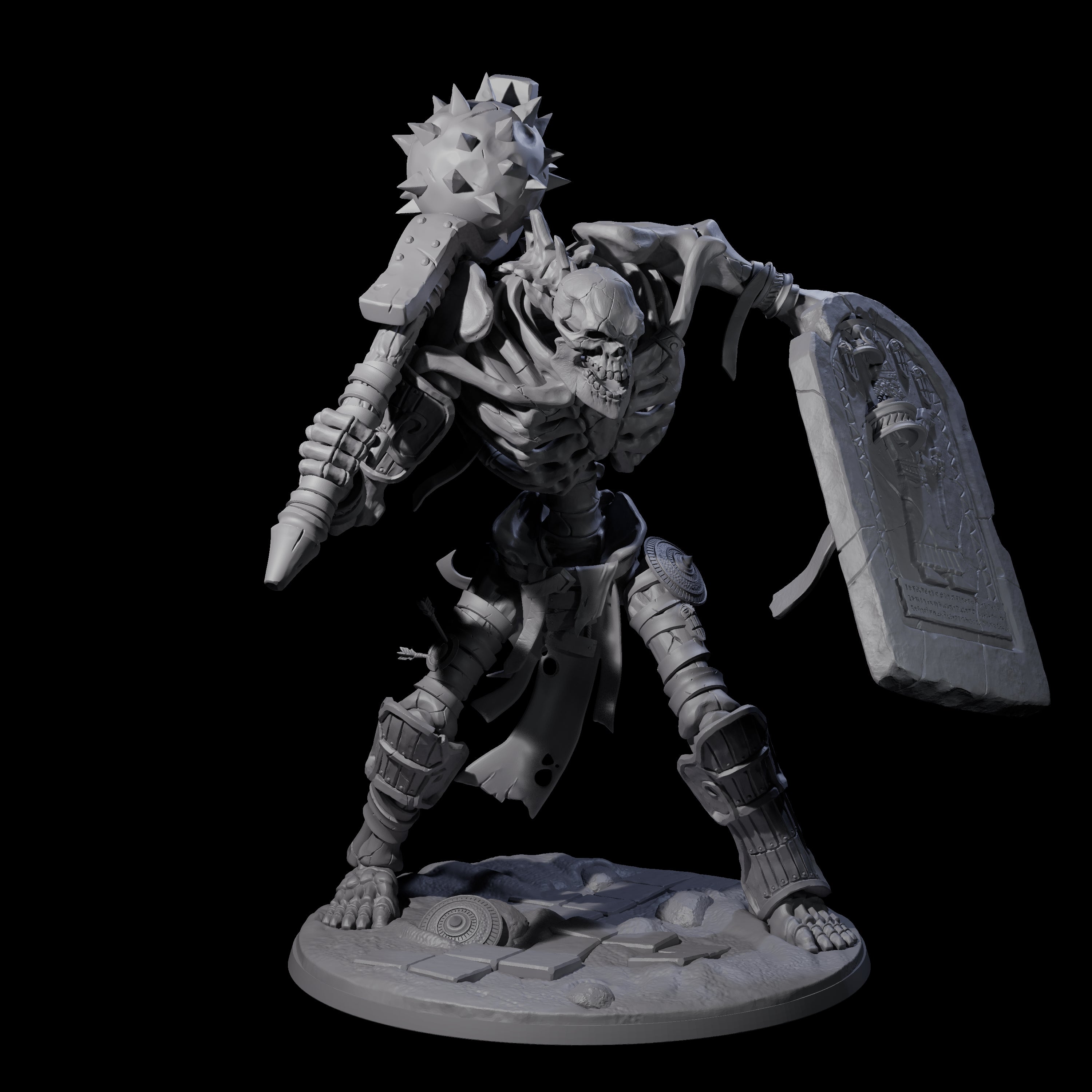 Aggressive Undead Tomb Guardian Miniature for Dungeons and Dragons, Pathfinder or other TTRPGs