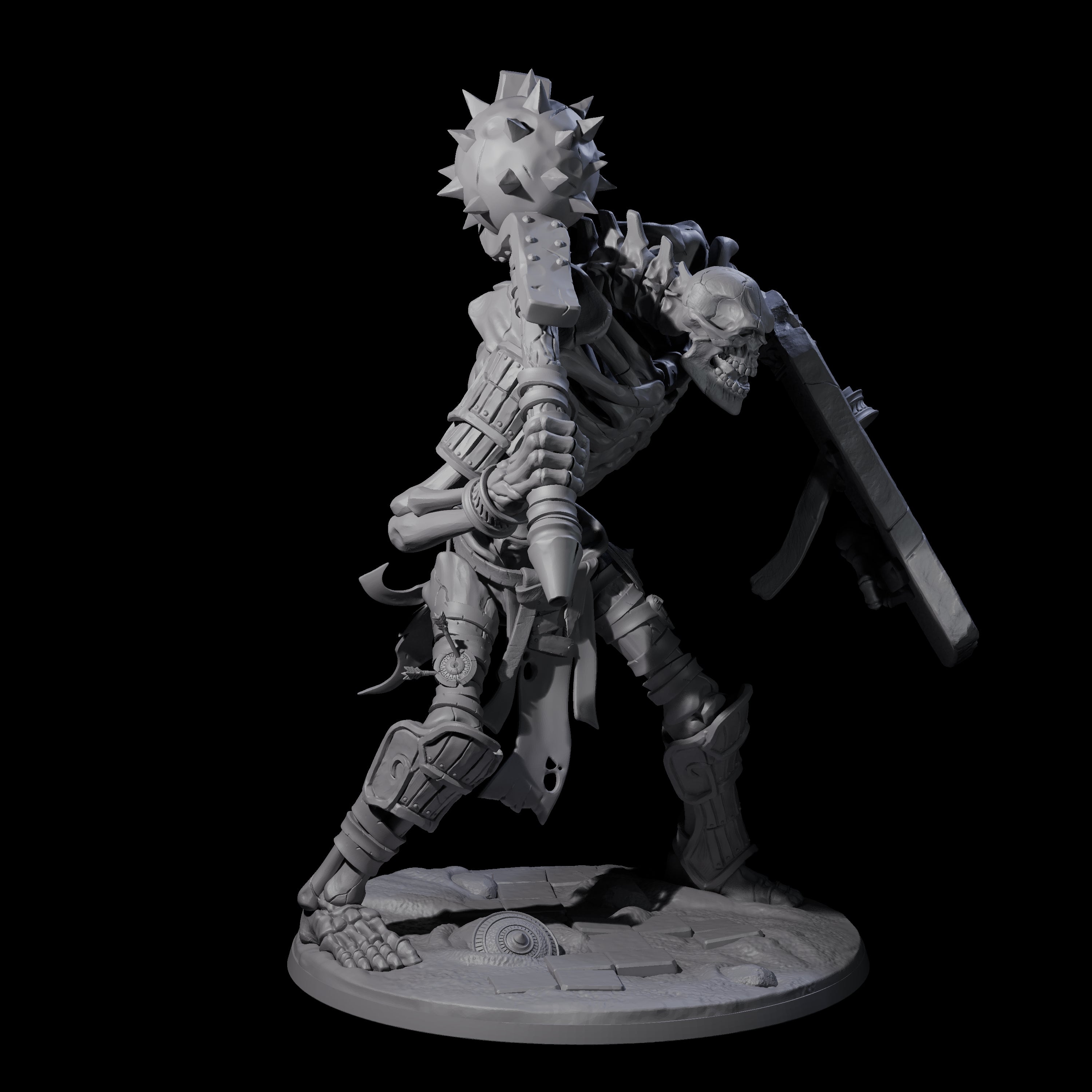 Aggressive Undead Tomb Guardian Miniature for Dungeons and Dragons, Pathfinder or other TTRPGs