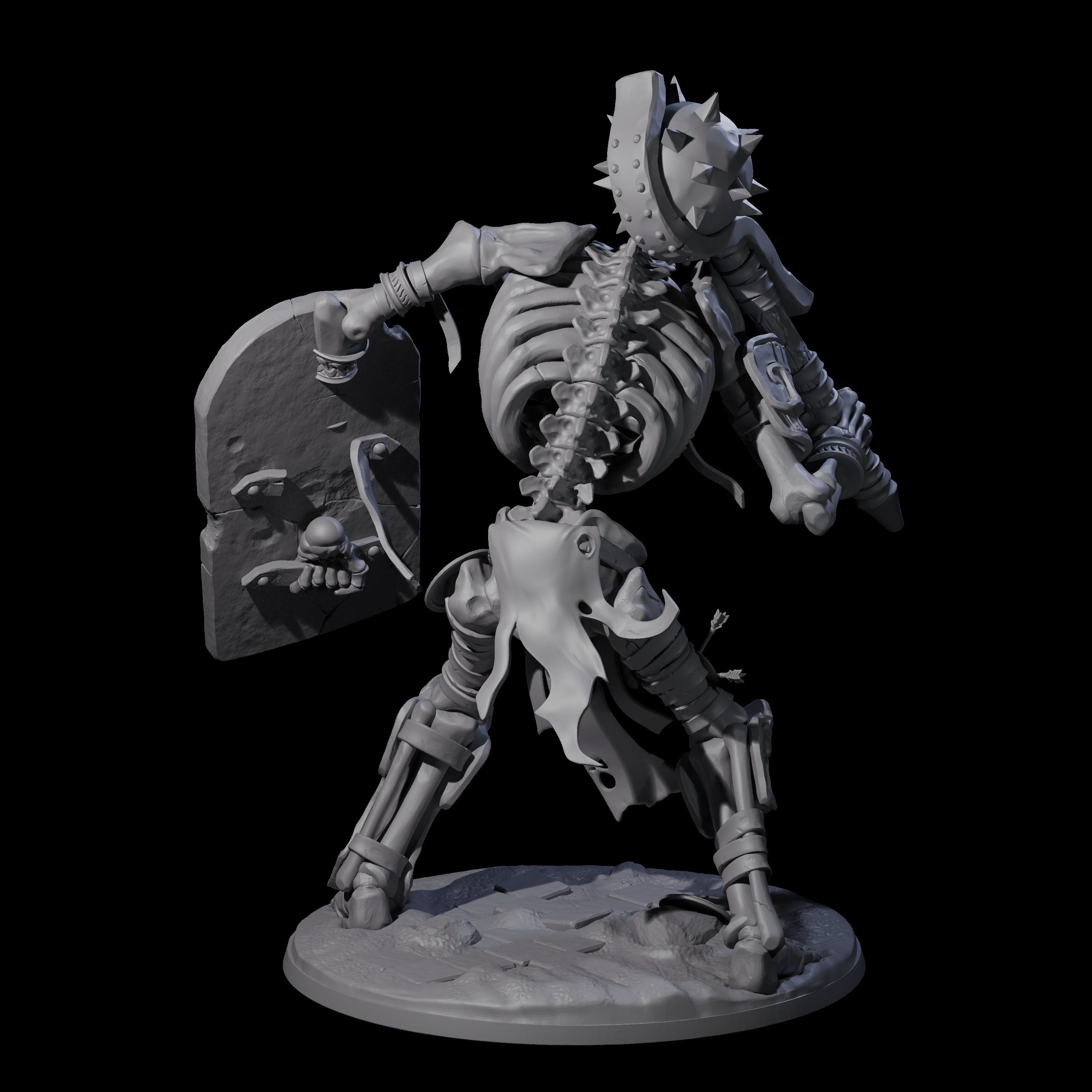 Aggressive Undead Tomb Guardian Miniature for Dungeons and Dragons, Pathfinder or other TTRPGs
