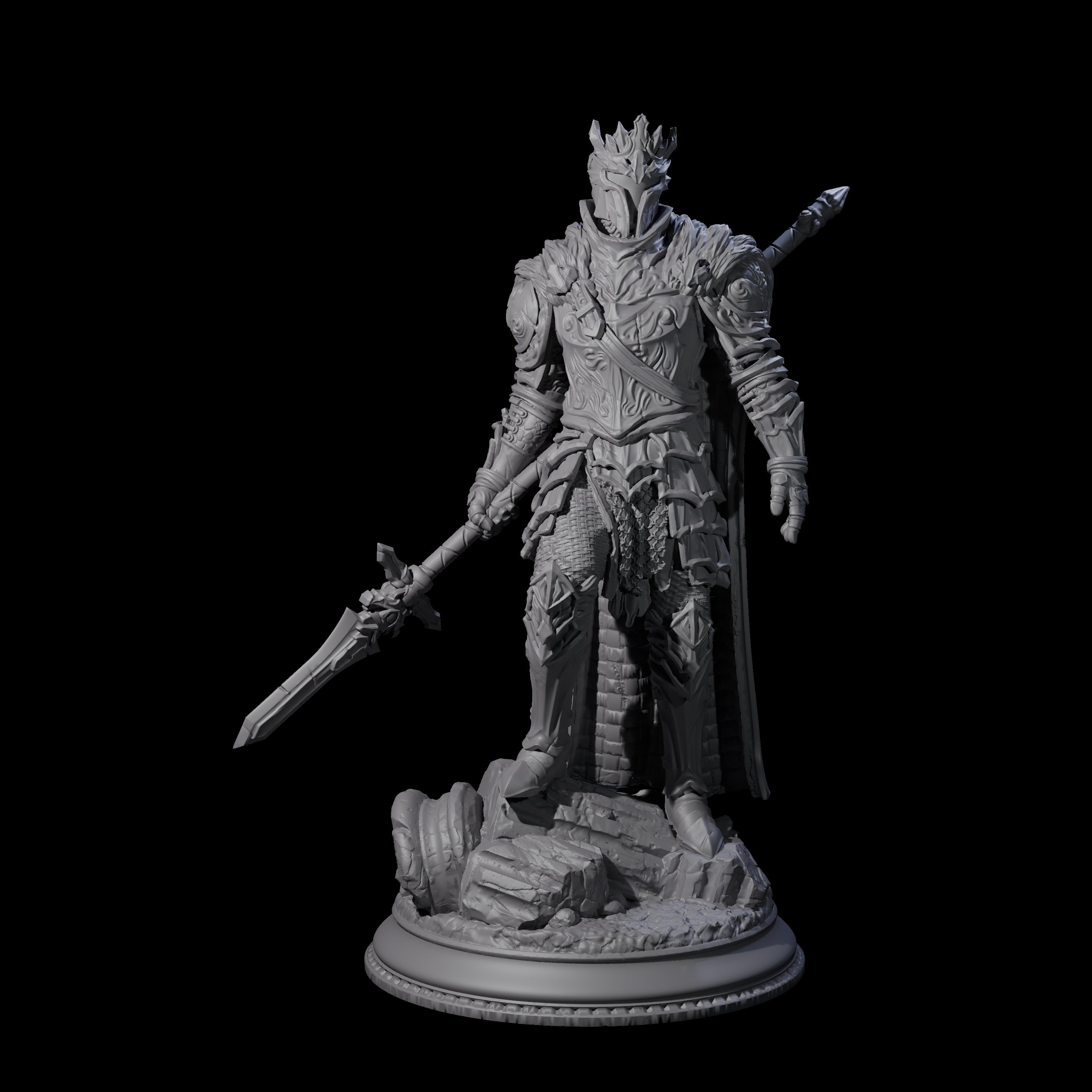 Agile Spear Fighter Miniature for Dungeons and Dragons, Pathfinder or other TTRPGs