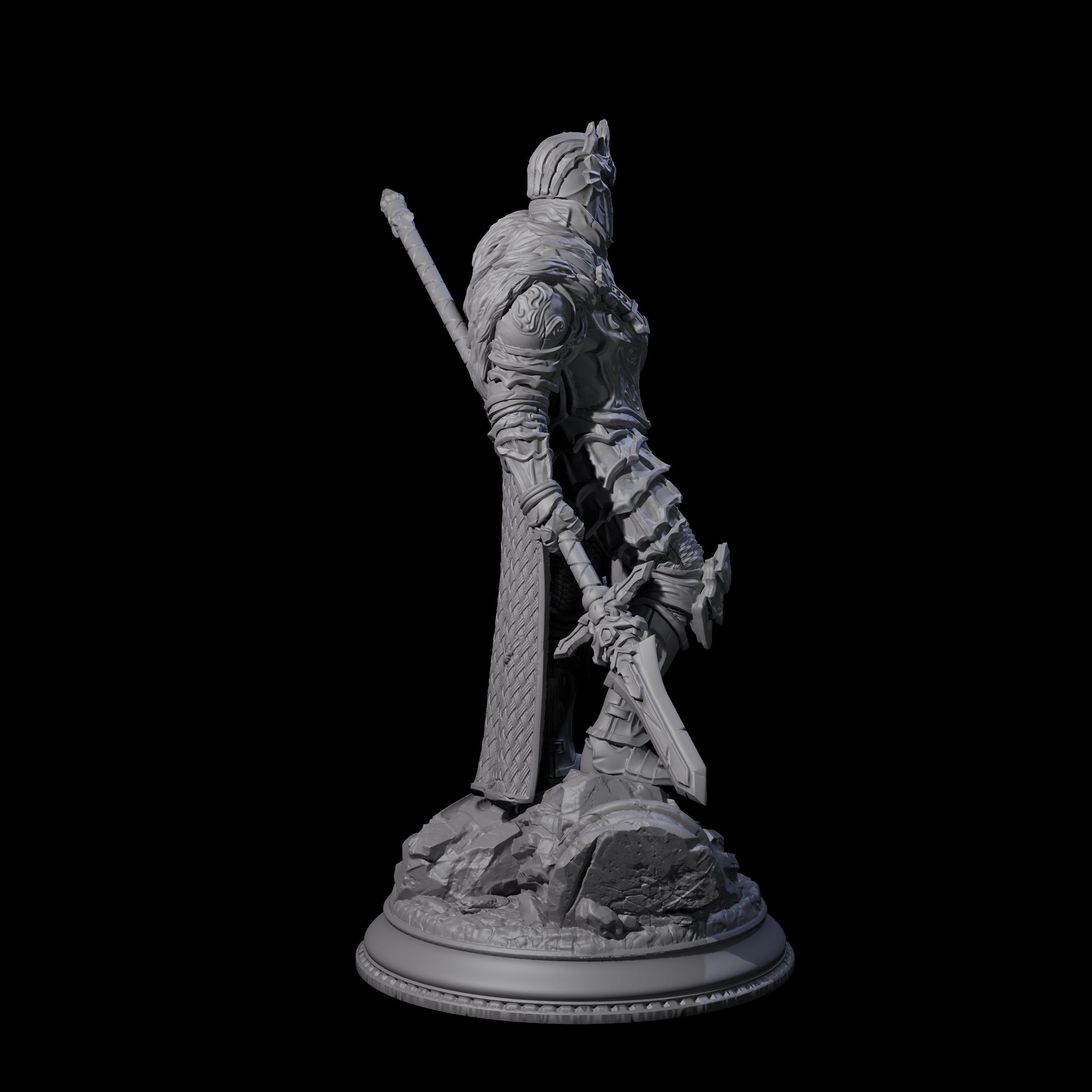 Agile Spear Fighter Miniature for Dungeons and Dragons, Pathfinder or other TTRPGs