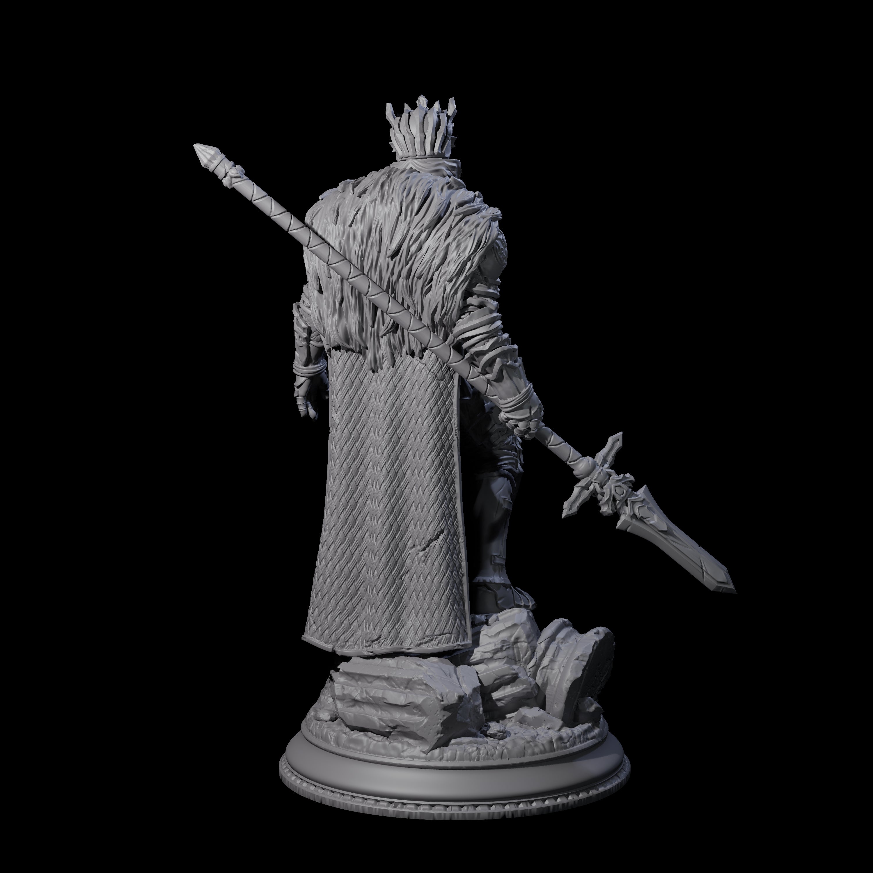 Agile Spear Fighter Miniature for Dungeons and Dragons, Pathfinder or other TTRPGs