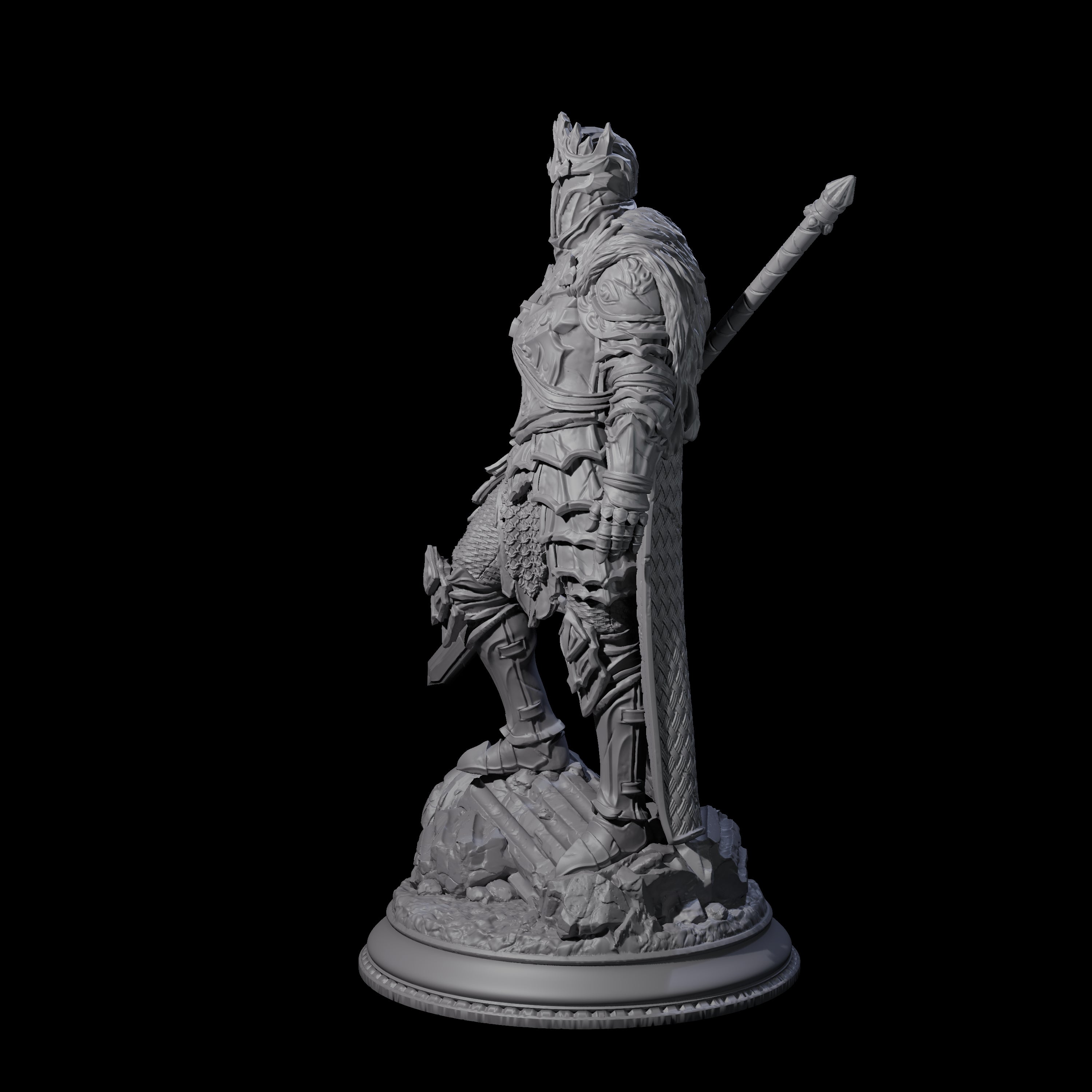 Agile Spear Fighter Miniature for Dungeons and Dragons, Pathfinder or other TTRPGs