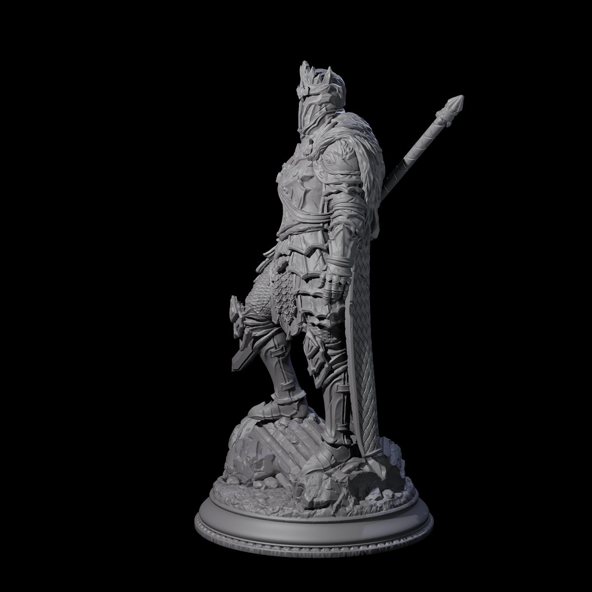 Agile Spear Fighter Miniature for Dungeons and Dragons, Pathfinder or other TTRPGs