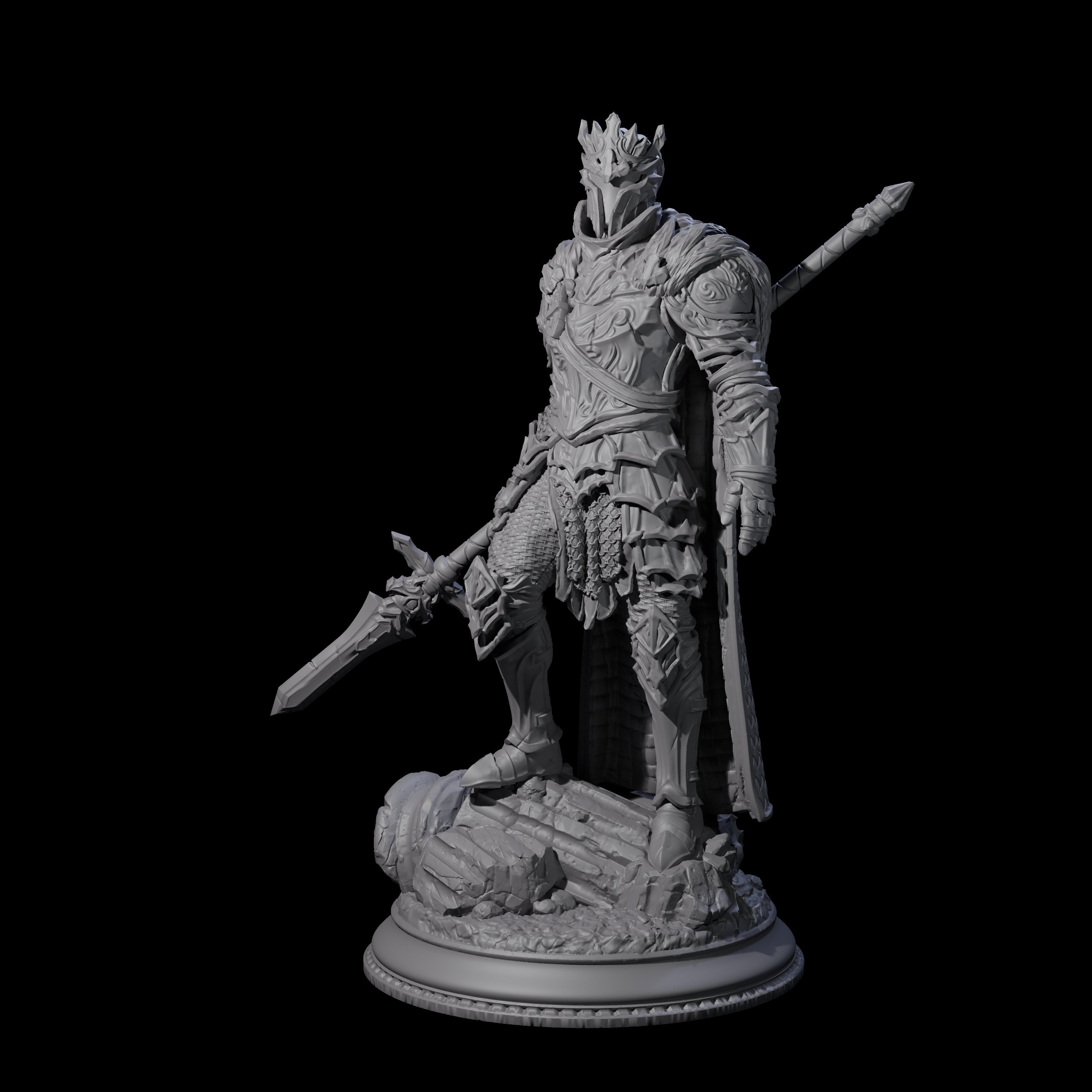 Agile Spear Fighter Miniature for Dungeons and Dragons, Pathfinder or other TTRPGs