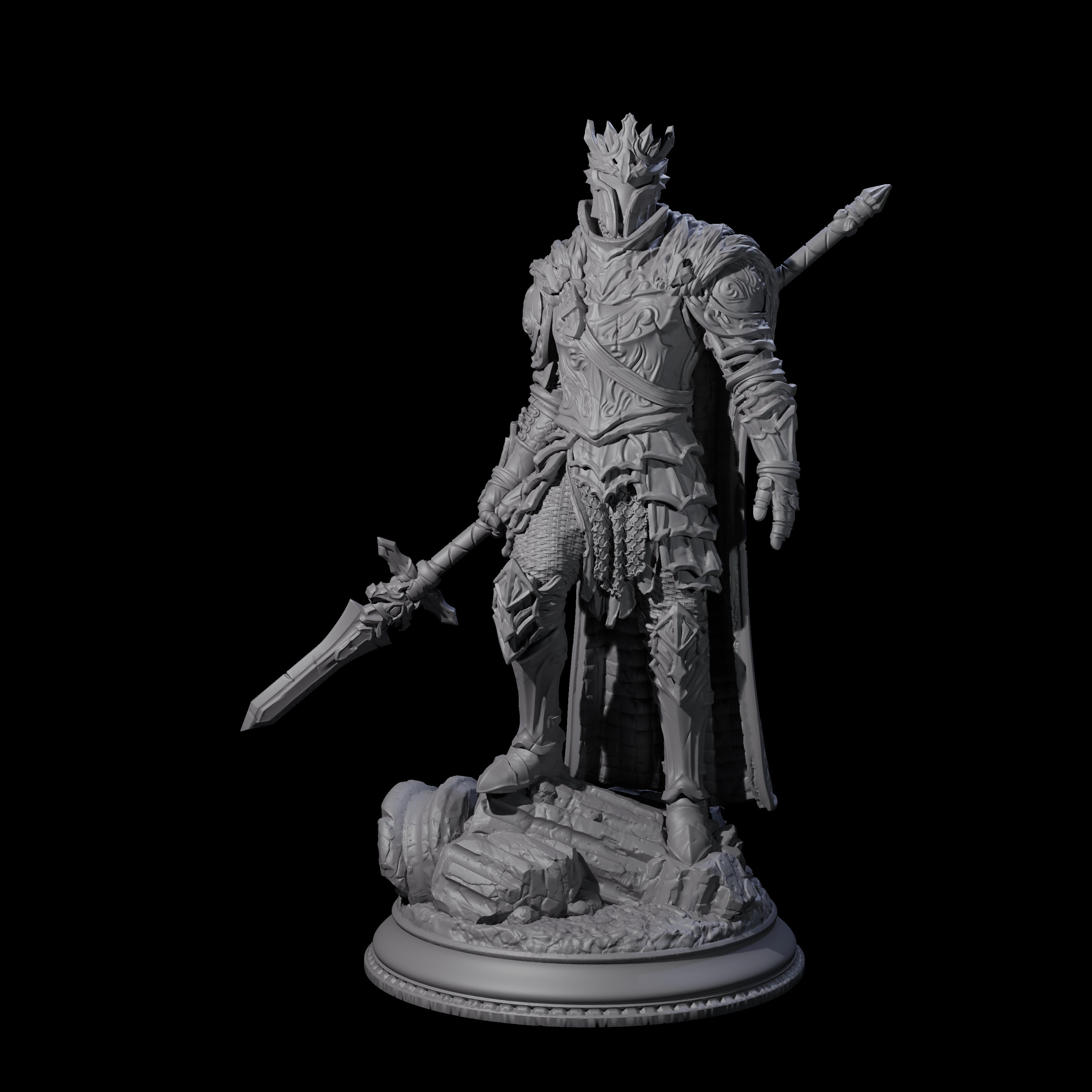 Agile Spear Fighter Miniature for Dungeons and Dragons, Pathfinder or other TTRPGs