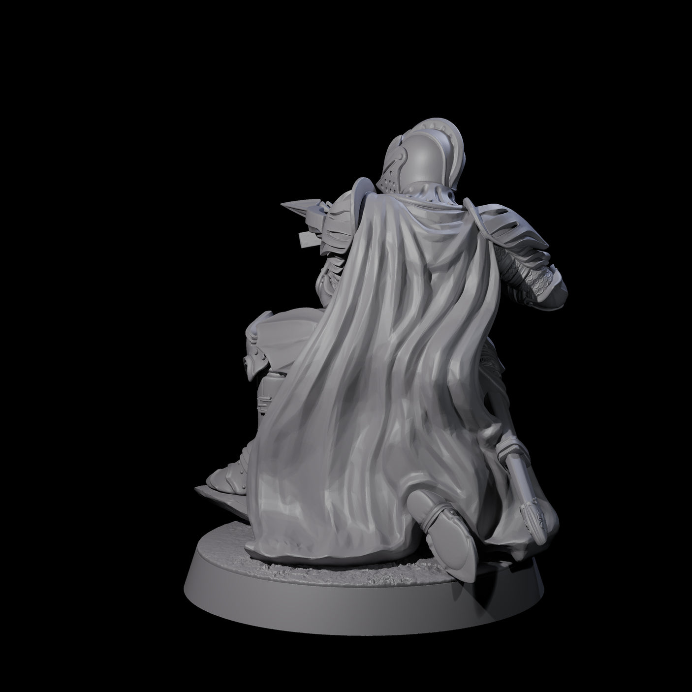 Aiming Militia Crossbowman A Miniature for Dungeons and Dragons, Pathfinder or other TTRPGs