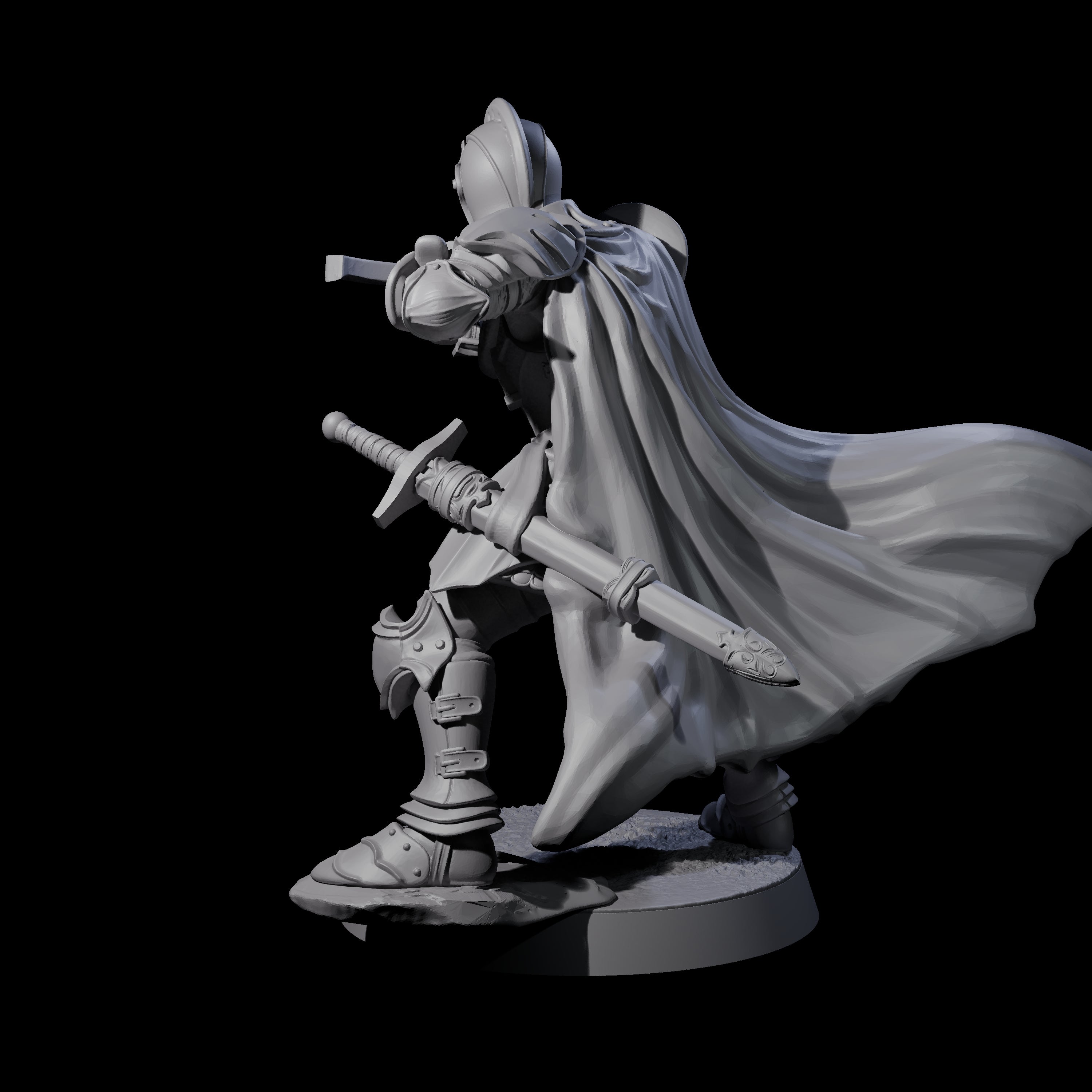 Aiming Militia Crossbowman B Miniature for Dungeons and Dragons, Pathfinder or other TTRPGs