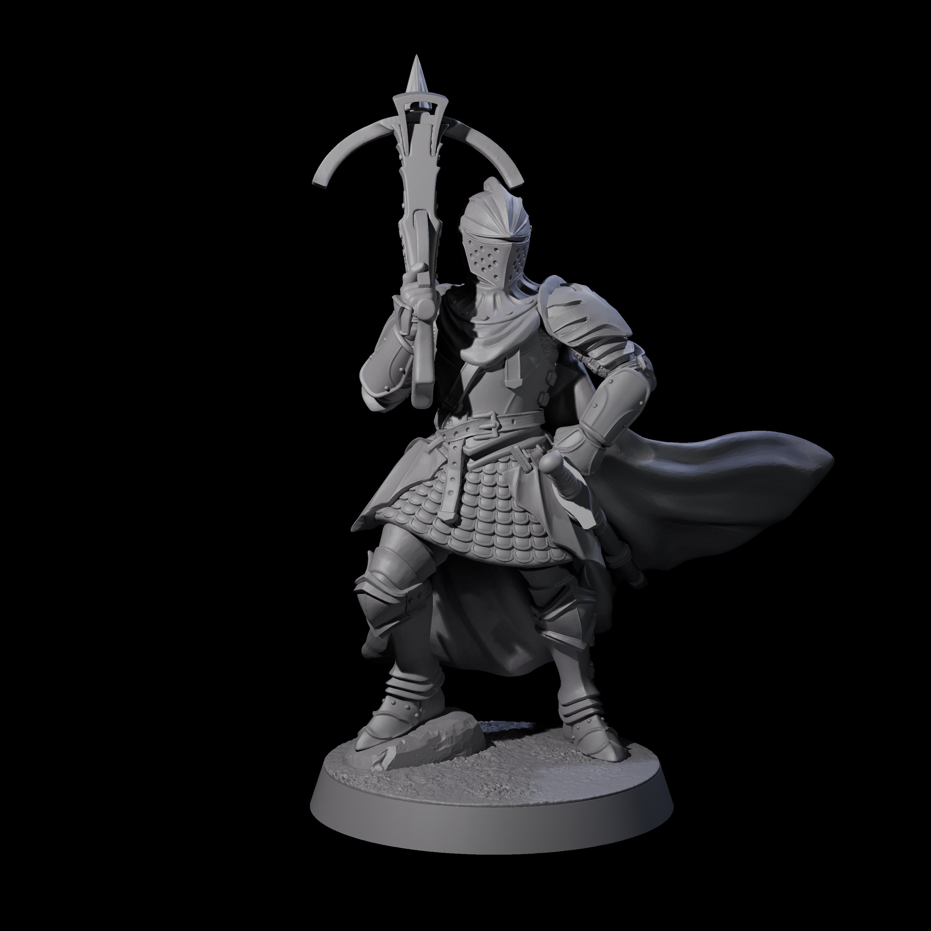 Aiming Militia Crossbowman C Miniature for Dungeons and Dragons, Pathfinder or other TTRPGs