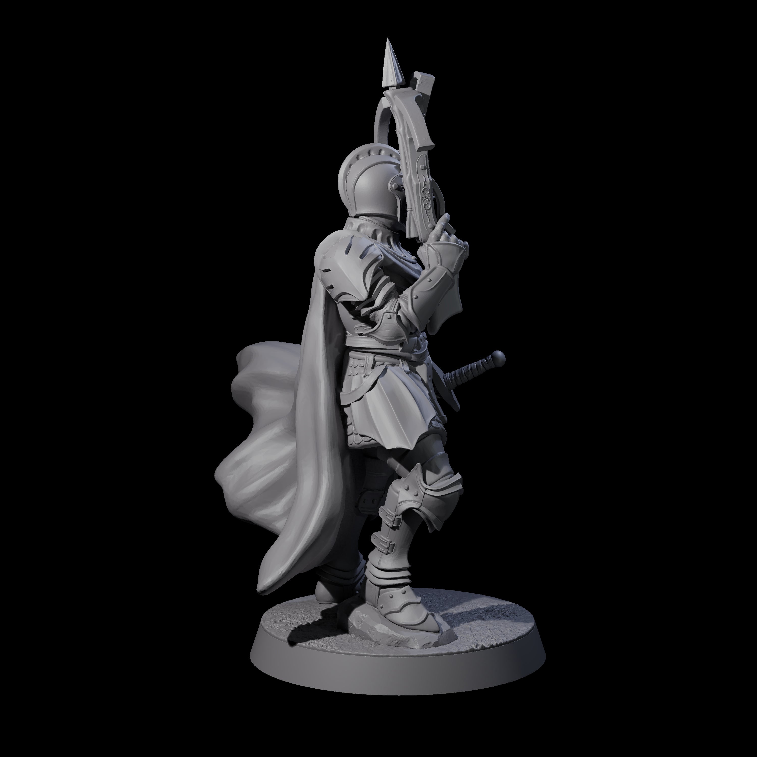 Aiming Militia Crossbowman C Miniature for Dungeons and Dragons, Pathfinder or other TTRPGs