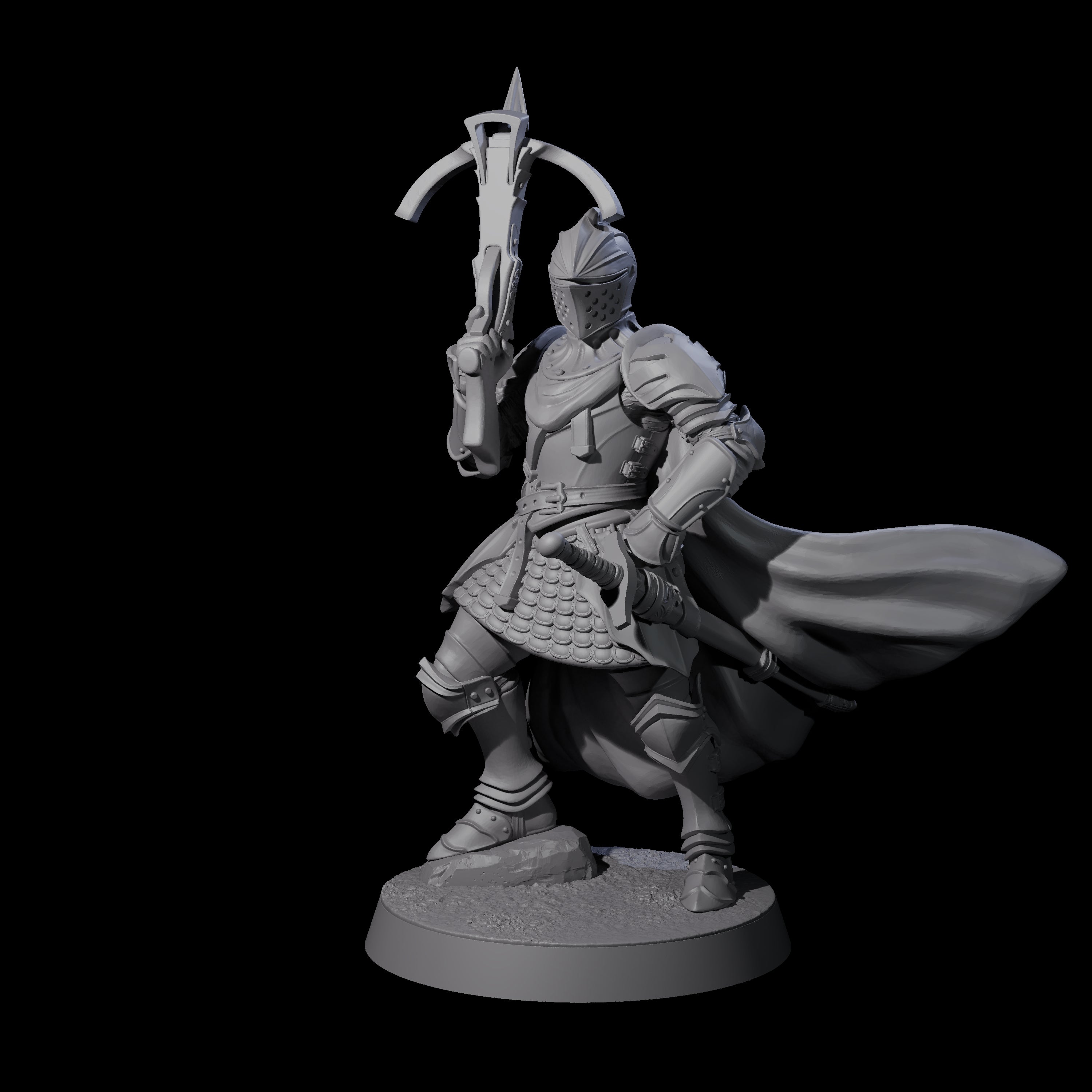 Aiming Militia Crossbowman C Miniature for Dungeons and Dragons, Pathfinder or other TTRPGs