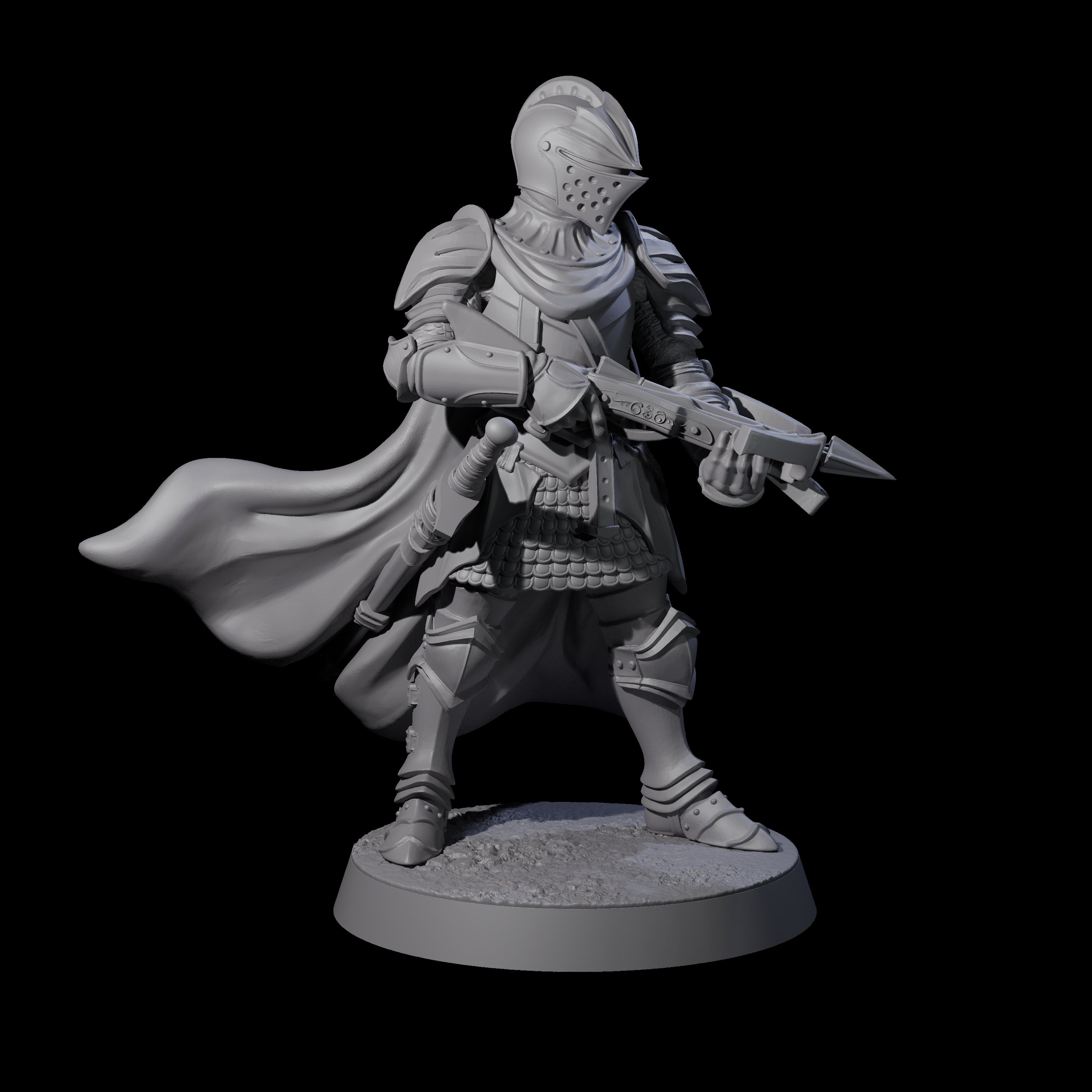 Aiming Militia Crossbowman D Miniature for Dungeons and Dragons, Pathfinder or other TTRPGs