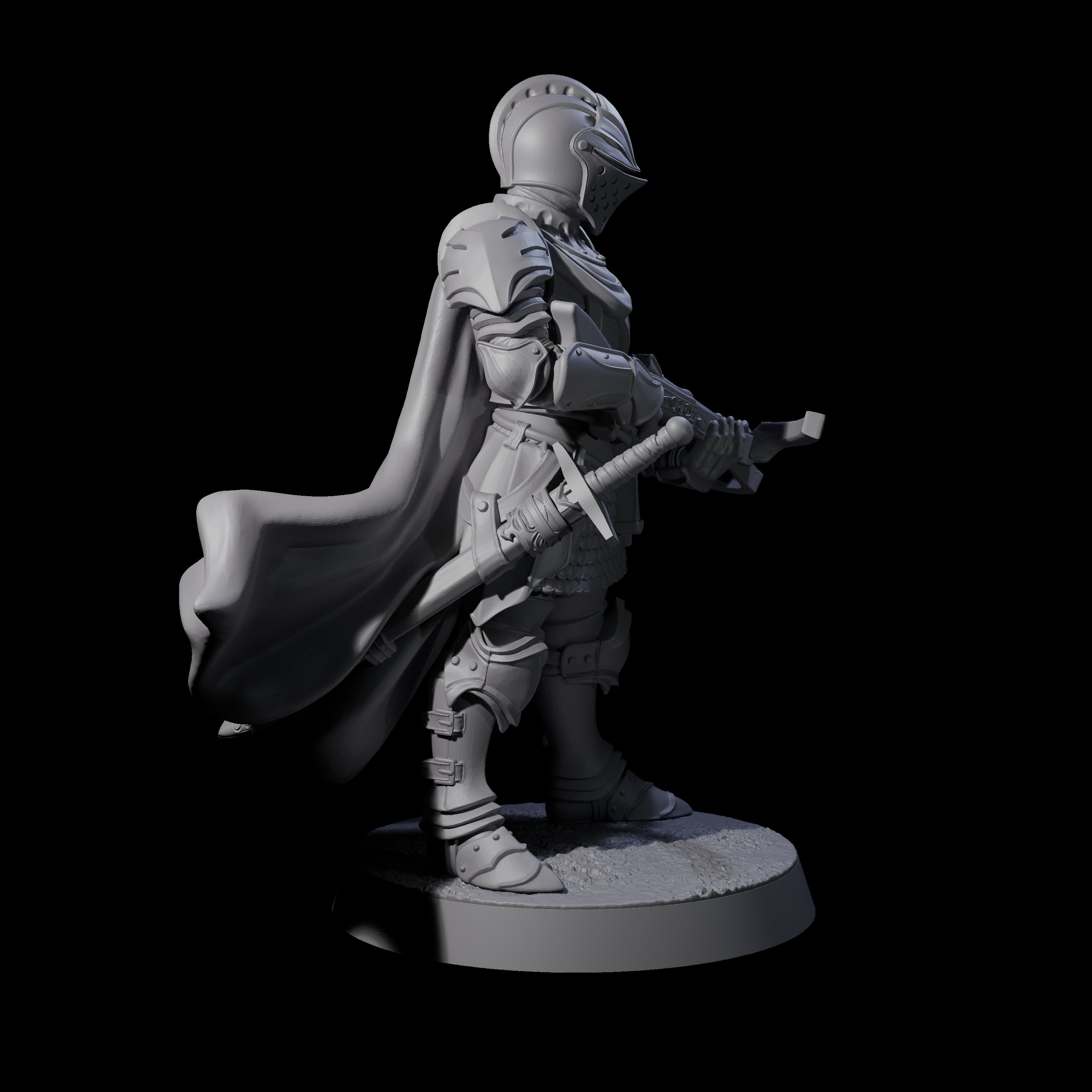 Aiming Militia Crossbowman D Miniature for Dungeons and Dragons, Pathfinder or other TTRPGs