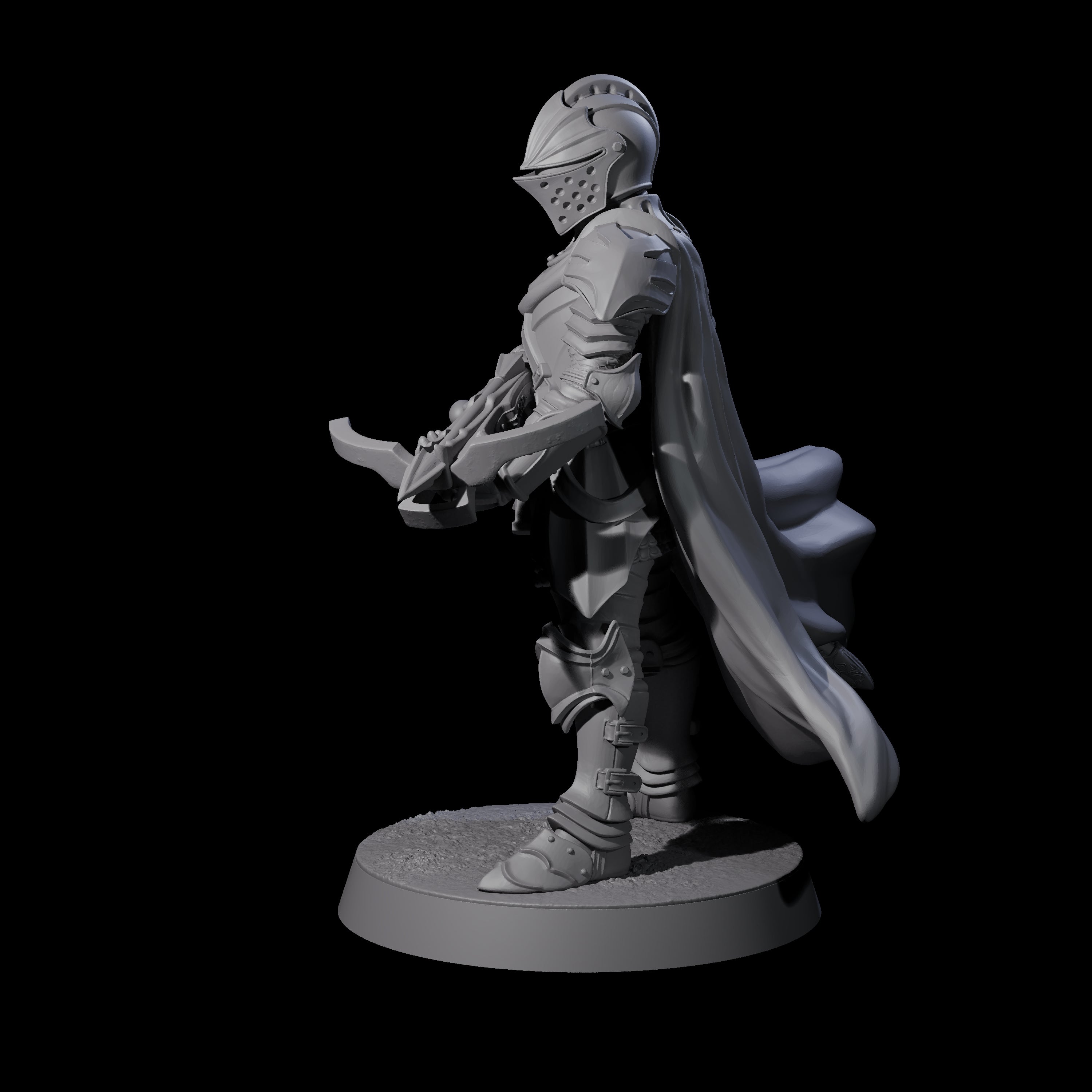Aiming Militia Crossbowman D Miniature for Dungeons and Dragons, Pathfinder or other TTRPGs