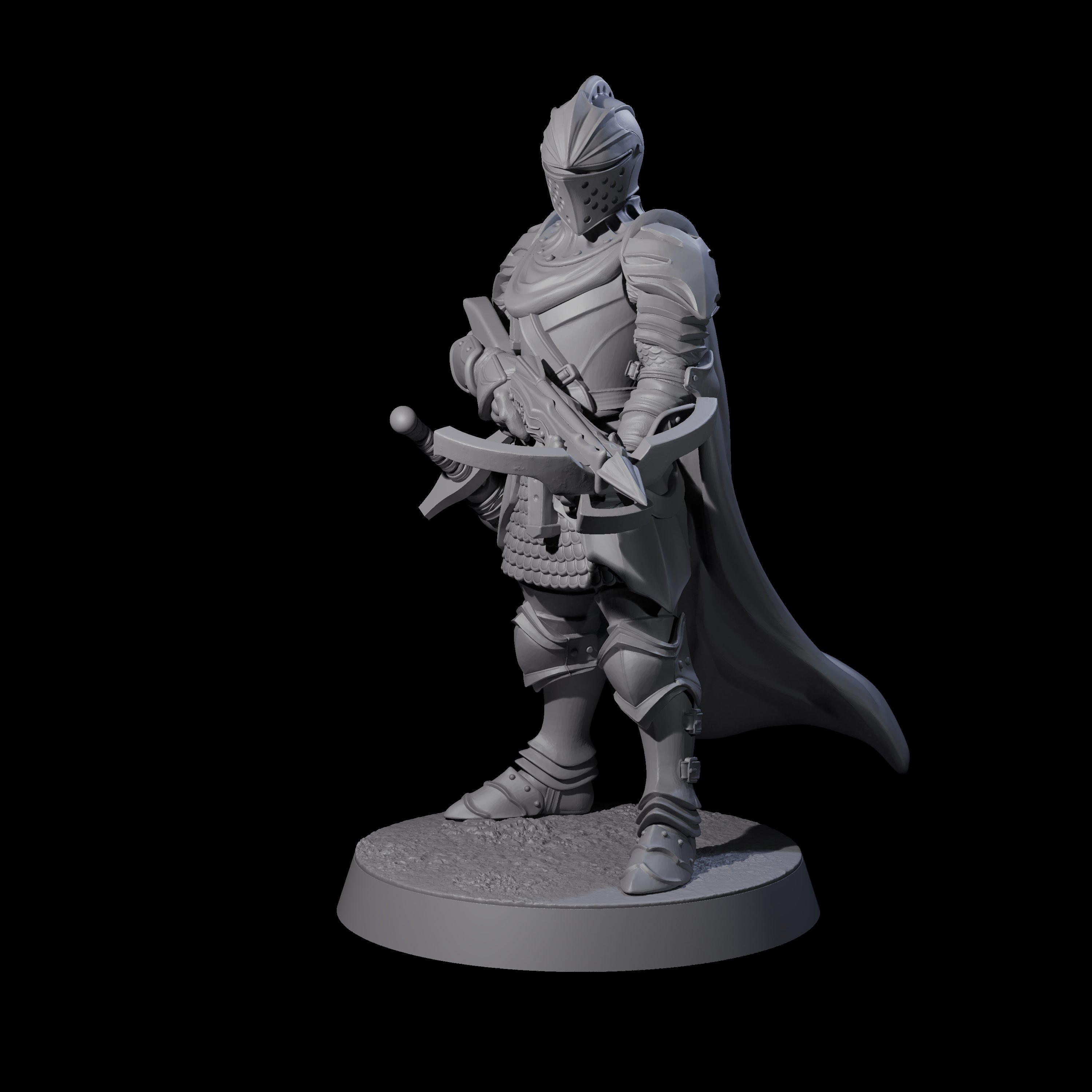 Aiming Militia Crossbowman D Miniature for Dungeons and Dragons, Pathfinder or other TTRPGs