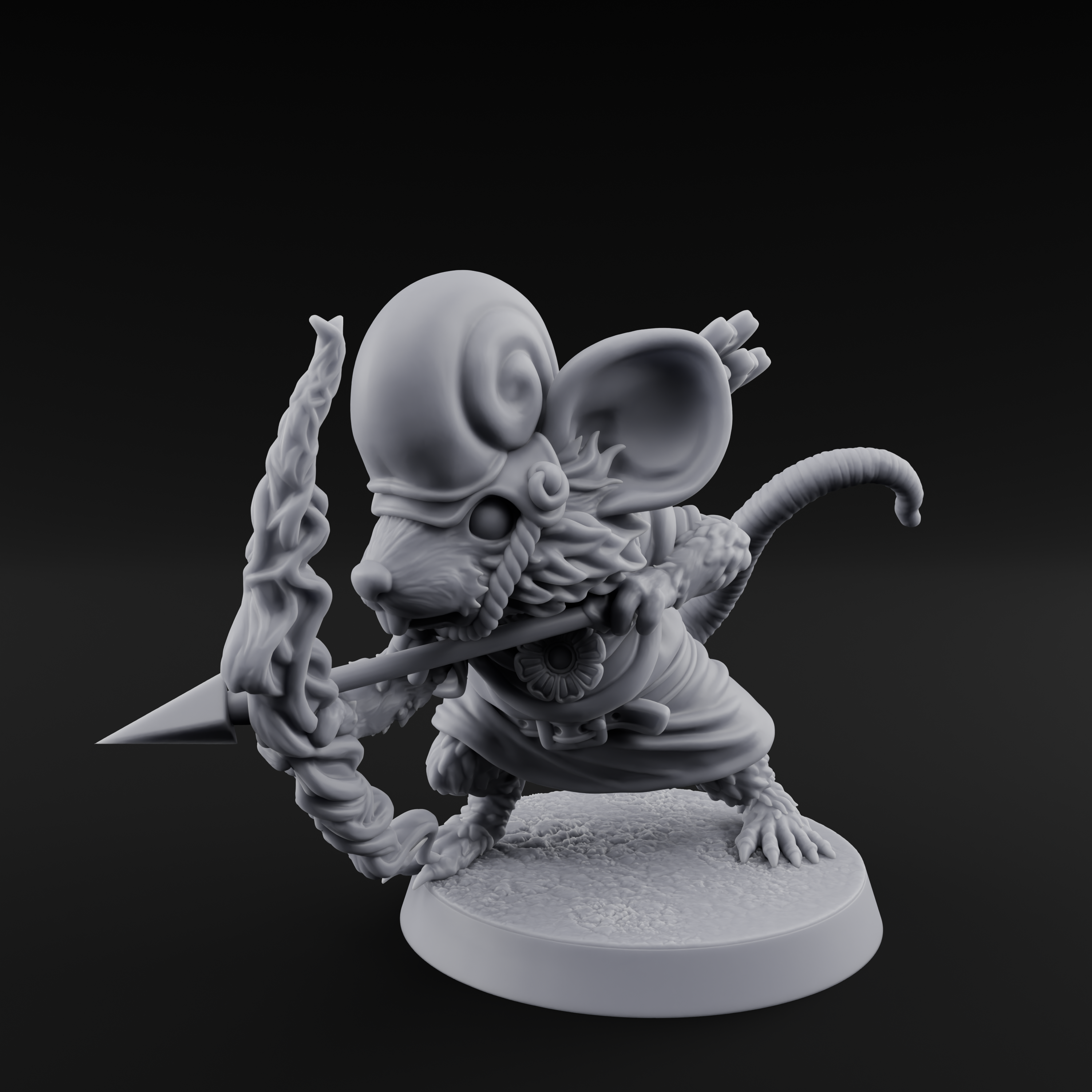 Aimming Mousling Adventurer Miniature for Dungeons and Dragons, Pathfinder or other TTRPGs