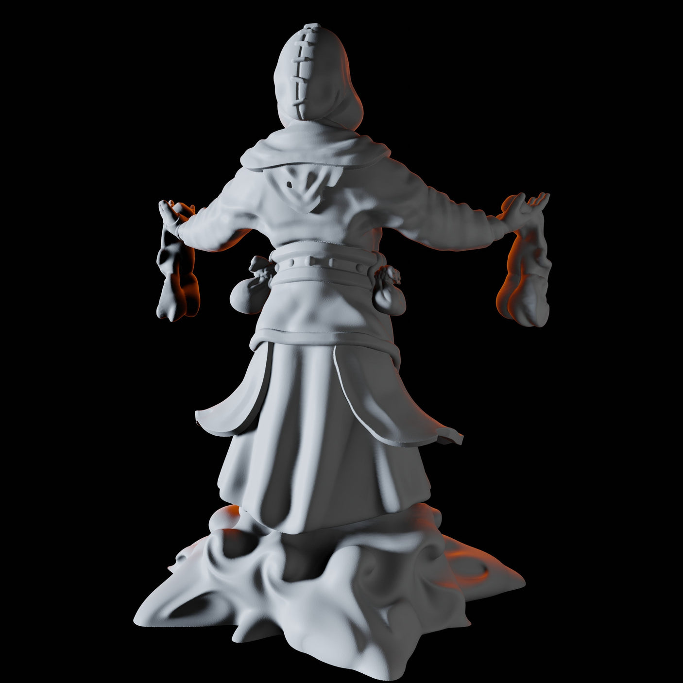 Air Cultist Miniature for Dungeons and Dragons, Pathfinder or other TTRPGs