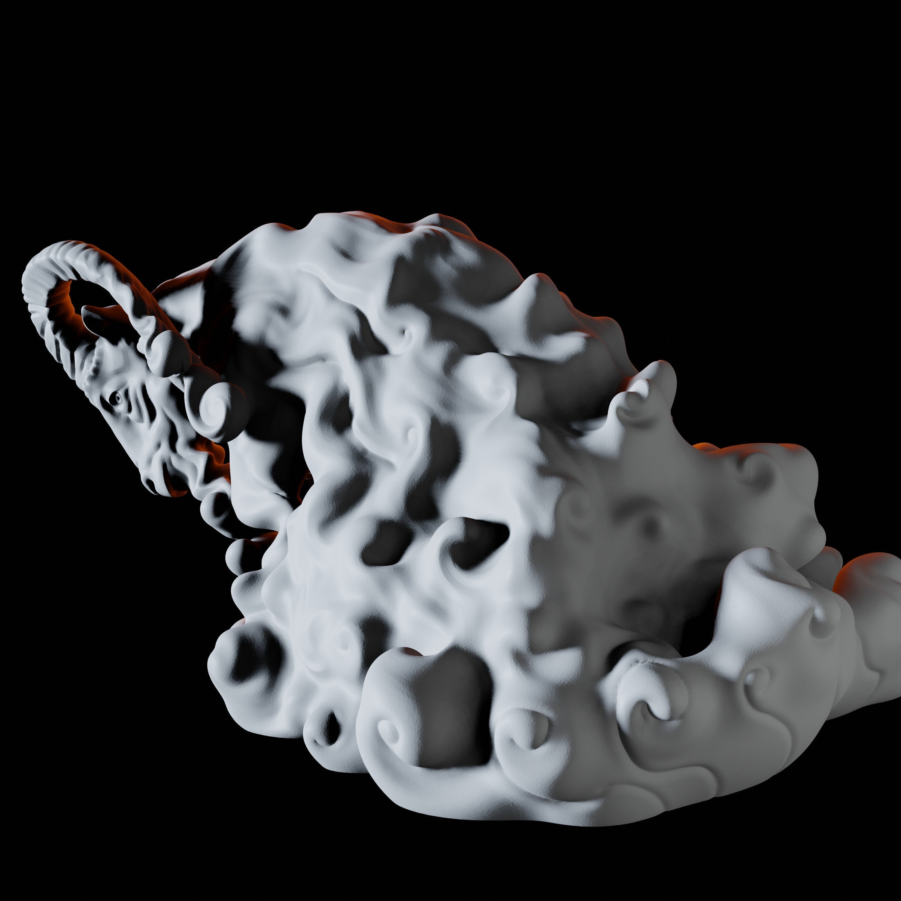 Air Ram Elemental Miniature for Dungeons and Dragons, Pathfinder or other TTRPGs