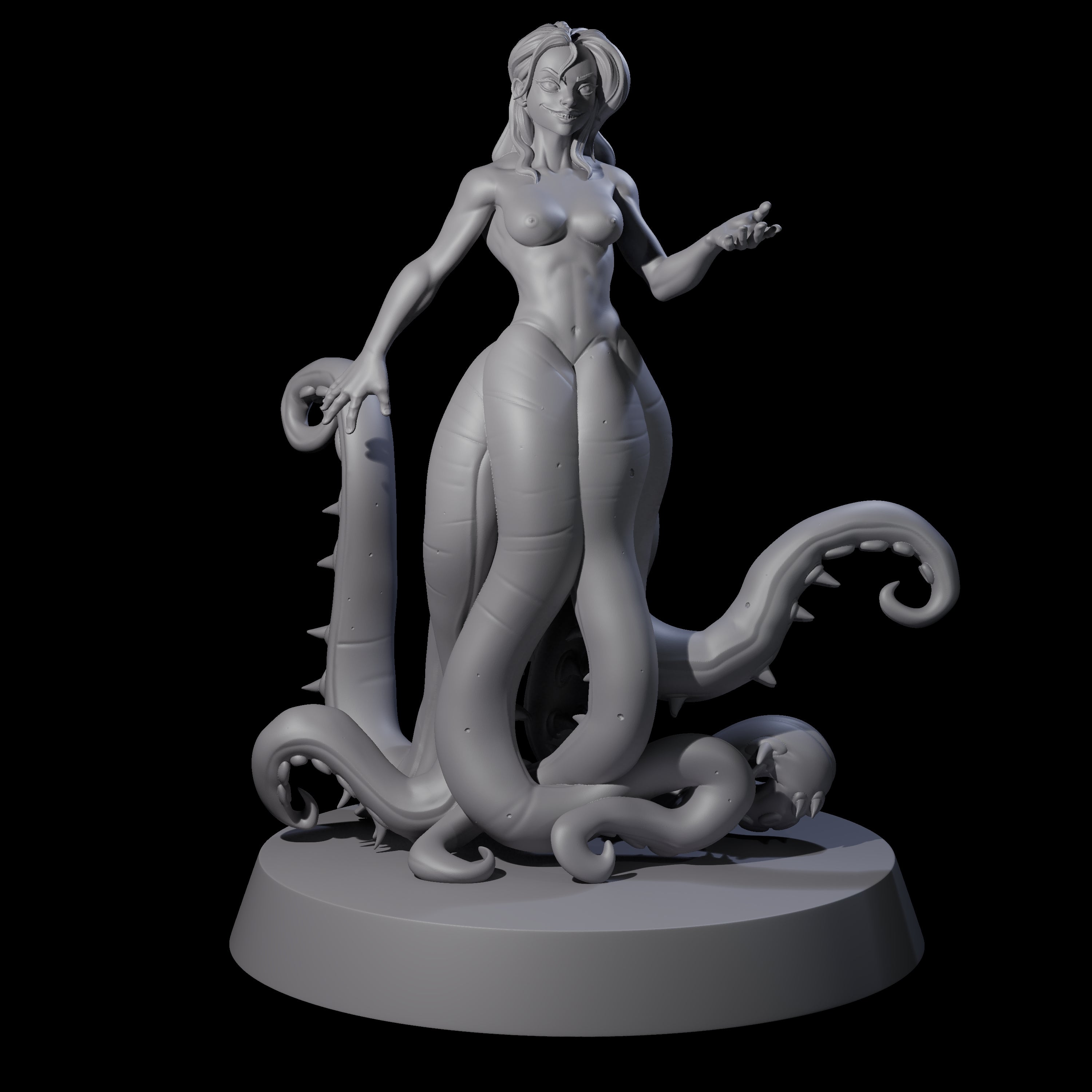 Alluring Tentacled Siren Miniature for Dungeons and Dragons, Pathfinder or other TTRPGs